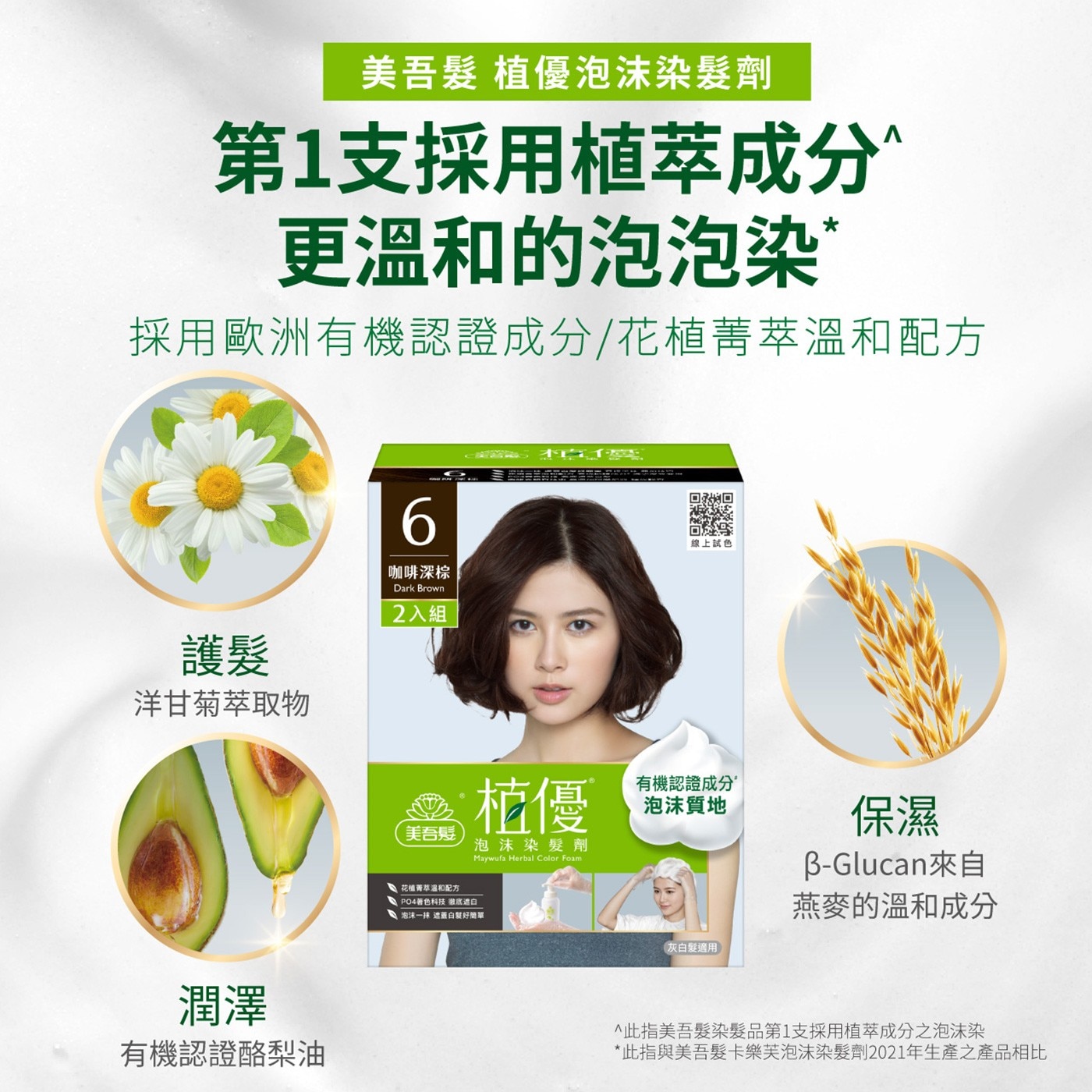 美吾髮 植優泡沫染髮劑 2入組 上色均勻/鎖色保濕/快速簡單