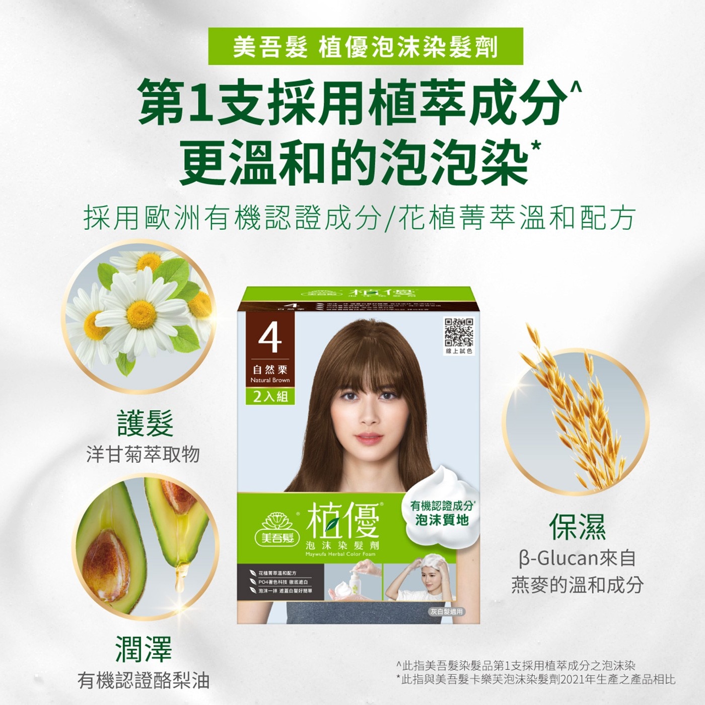美吾髮 植優泡沫染髮劑 2入組 美吾髮 植優泡沫染髮劑 2入組 美吾髮40餘年在地品牌 製程嚴謹,您可放心