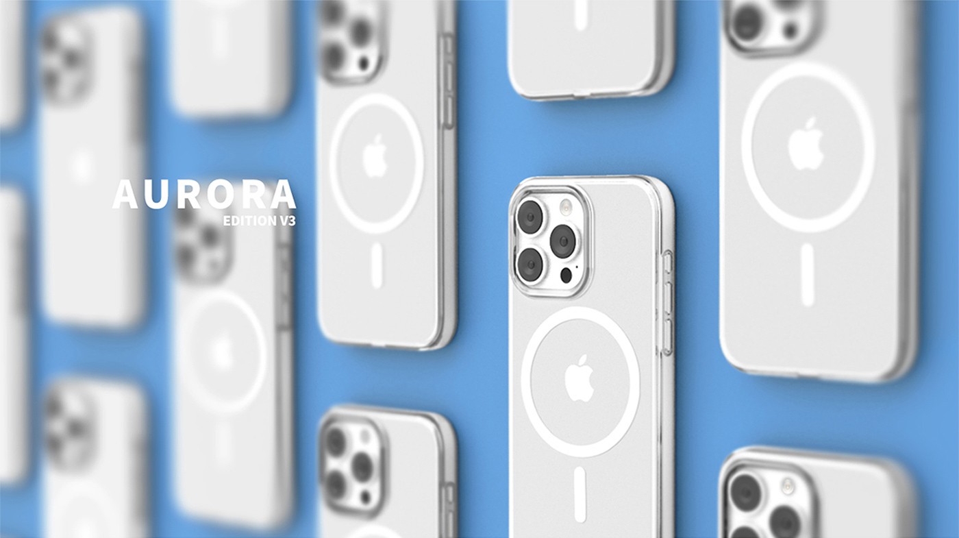 iPhone OVERDIGI Aurora V3 磁吸抗黃防摔透明殻 搭配二次強化滿版玻璃保貼  軍規抗震防摔