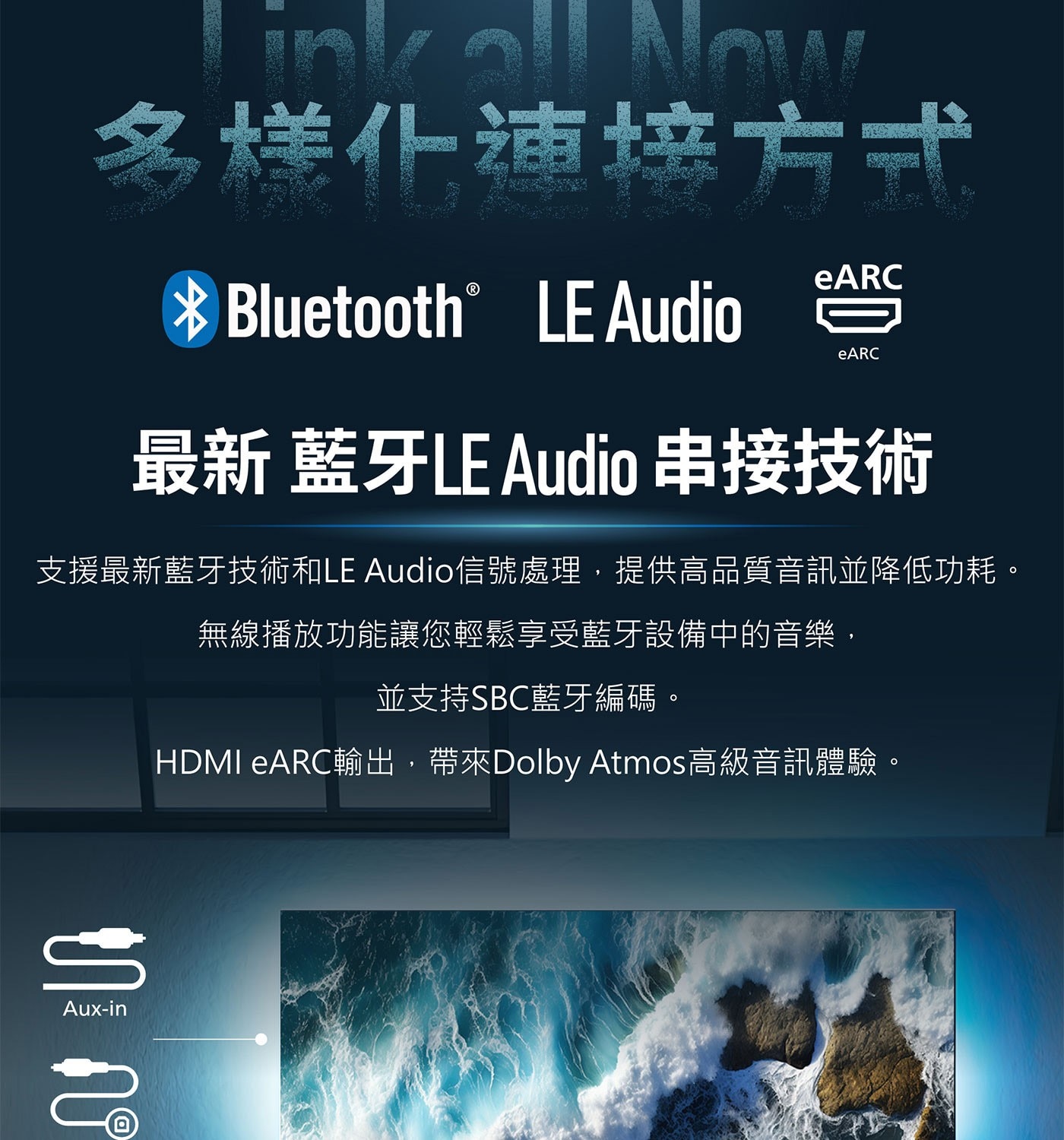 飛利浦 2.1 聲道 無線重低音杜比全景聲Soundbar 聲霸 TAB6309/96