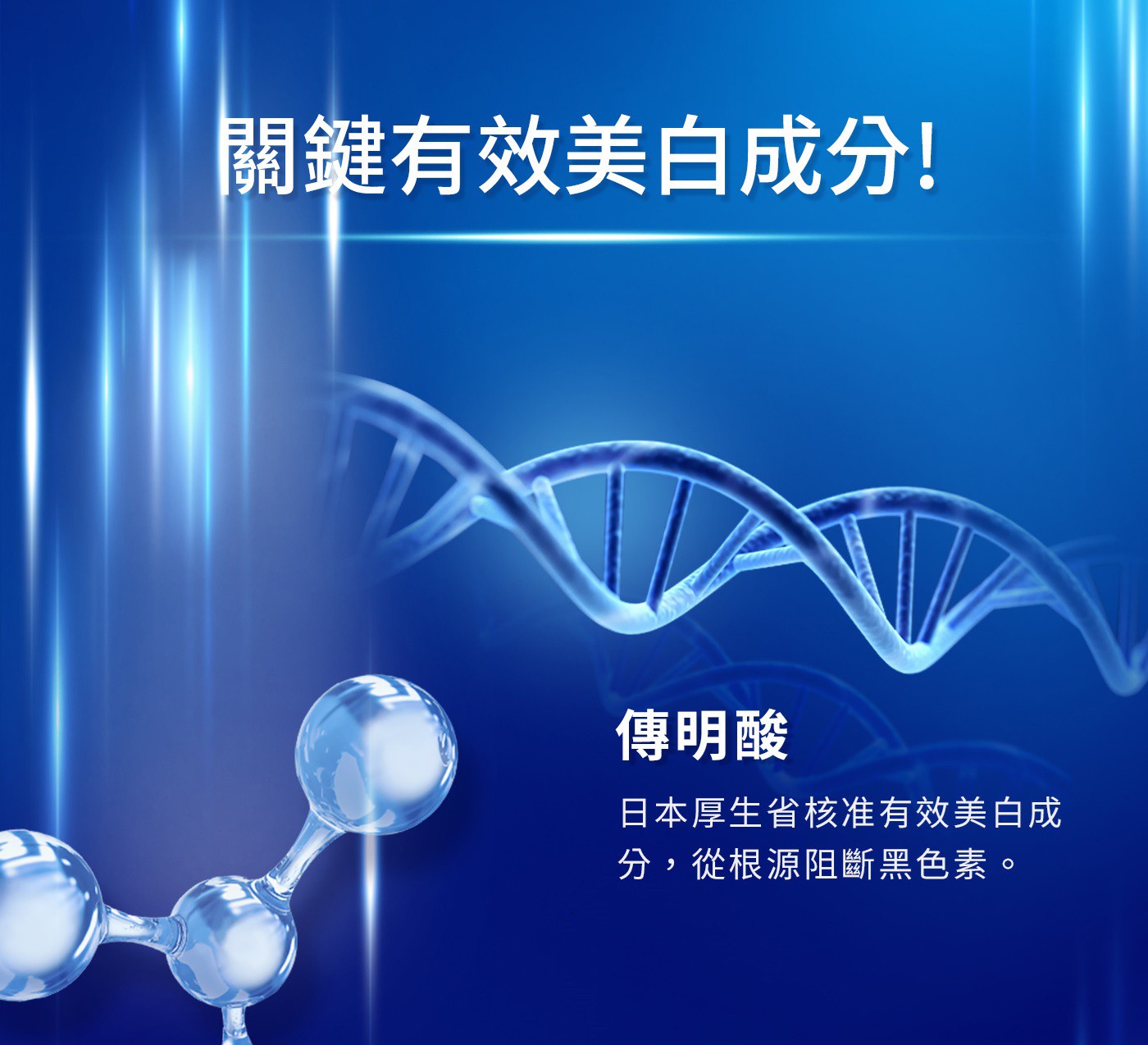 肌研白潤高效美白淡斑精華 30公克 X 2入，嚴選日本厚生省核准有效美白成分傳明酸，搭配4重維他命C精華，能深入肌底，有效減少黑色素，從源頭減緩黑斑生成，添加雙重玻尿酸，改善肌膚暗沉乾燥，從肌底煥發淨透白皙光澤。