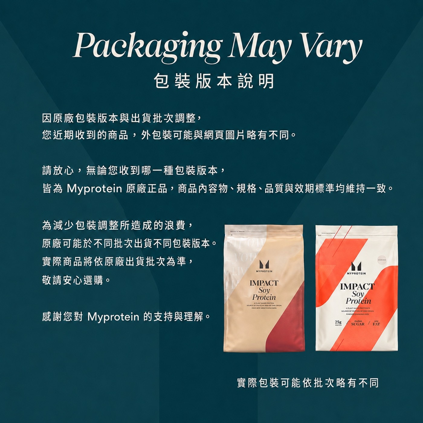 Packaging May Vary 包裝版本說明 因原廠包裝版本與出貨批次調整, 您近期收到的商品,外包裝可能與網頁圖片略有不同。
