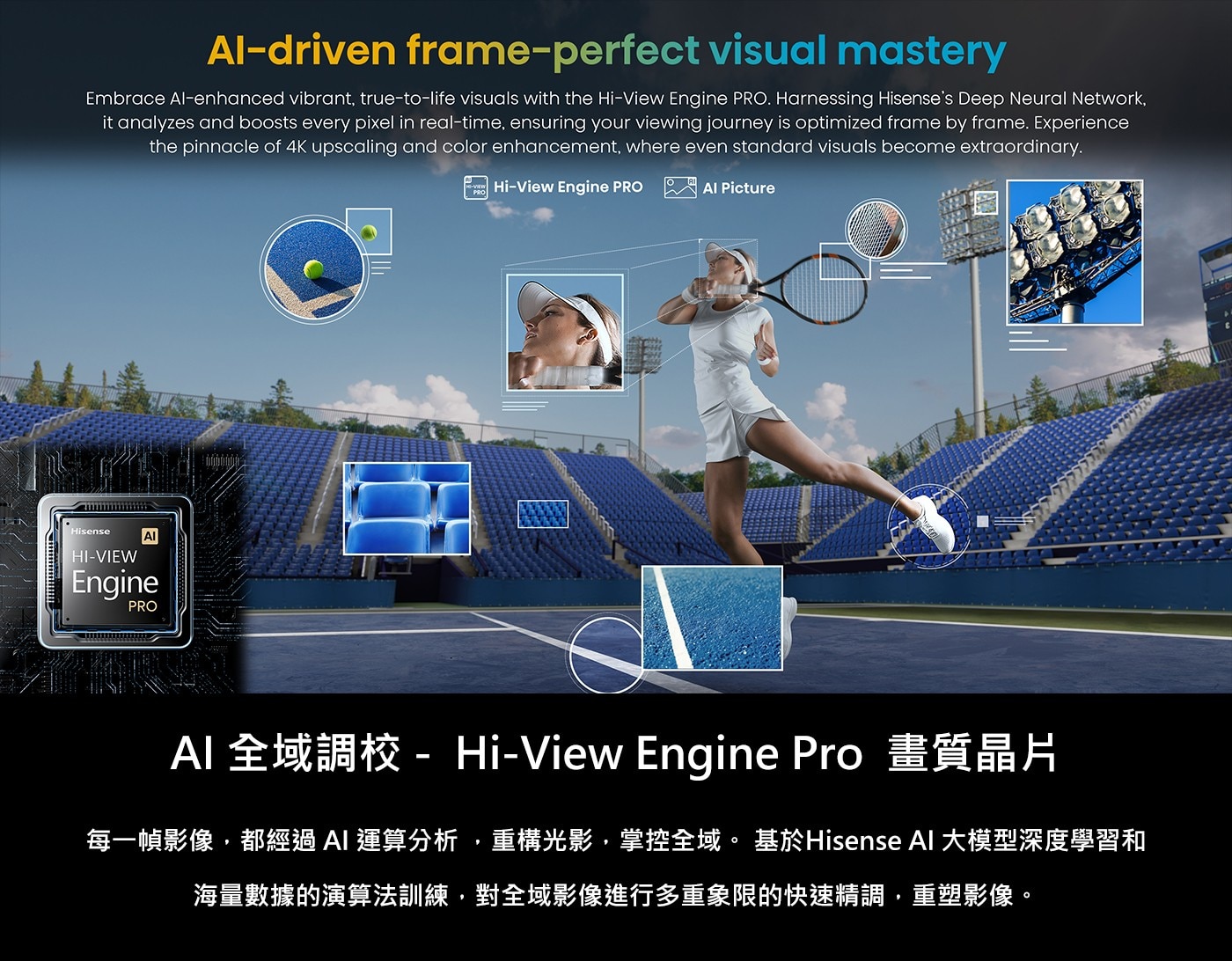 Hisense 75吋4K 144Hz HSR240 全陣列 QLED 量子點杜比影音雙認證 VIDDA 智慧連網顯示器 75Q7N 內置Subwoofer獨立重低音炮 2.1聲道 50W功率實境環繞音效輸出成就沉浸式音場