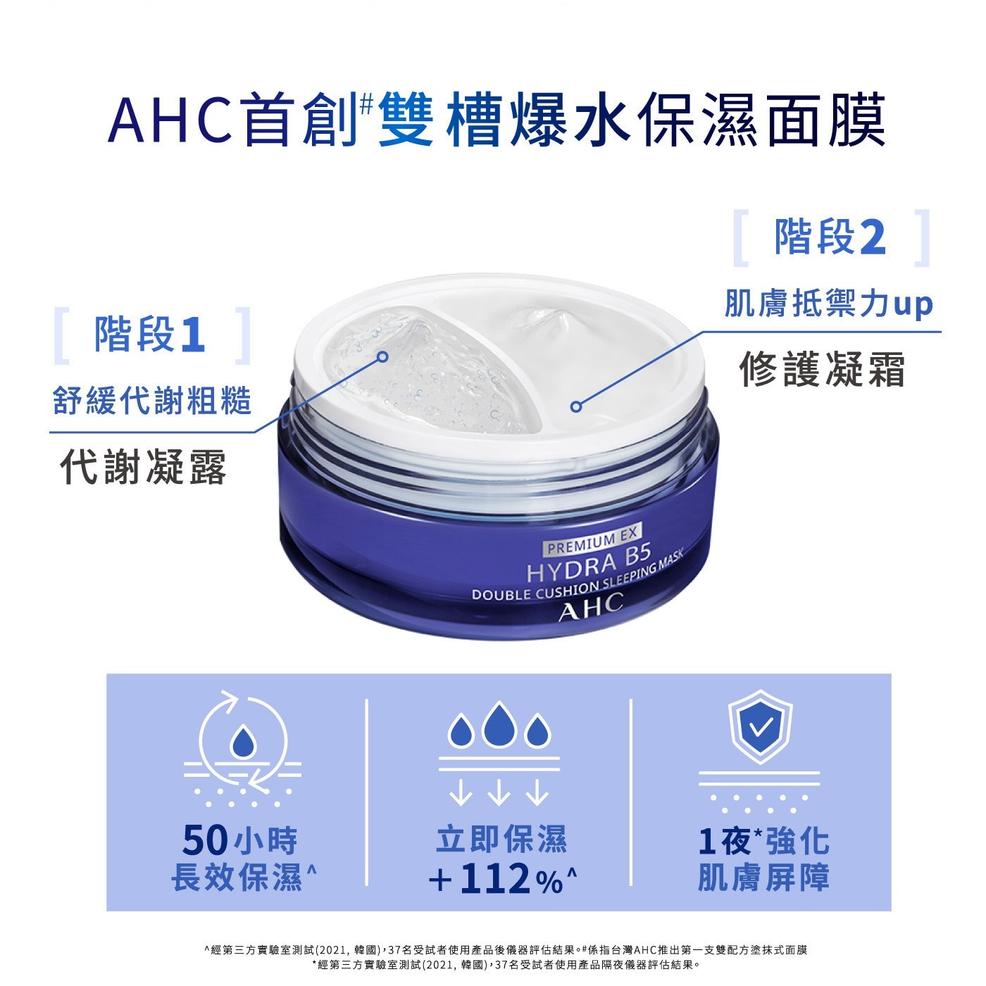 AH C奇肌賦活 B5 雙槽面膜 60公克 X 2入 保濕修護、粗糙代謝、強化屏障一次滿足
