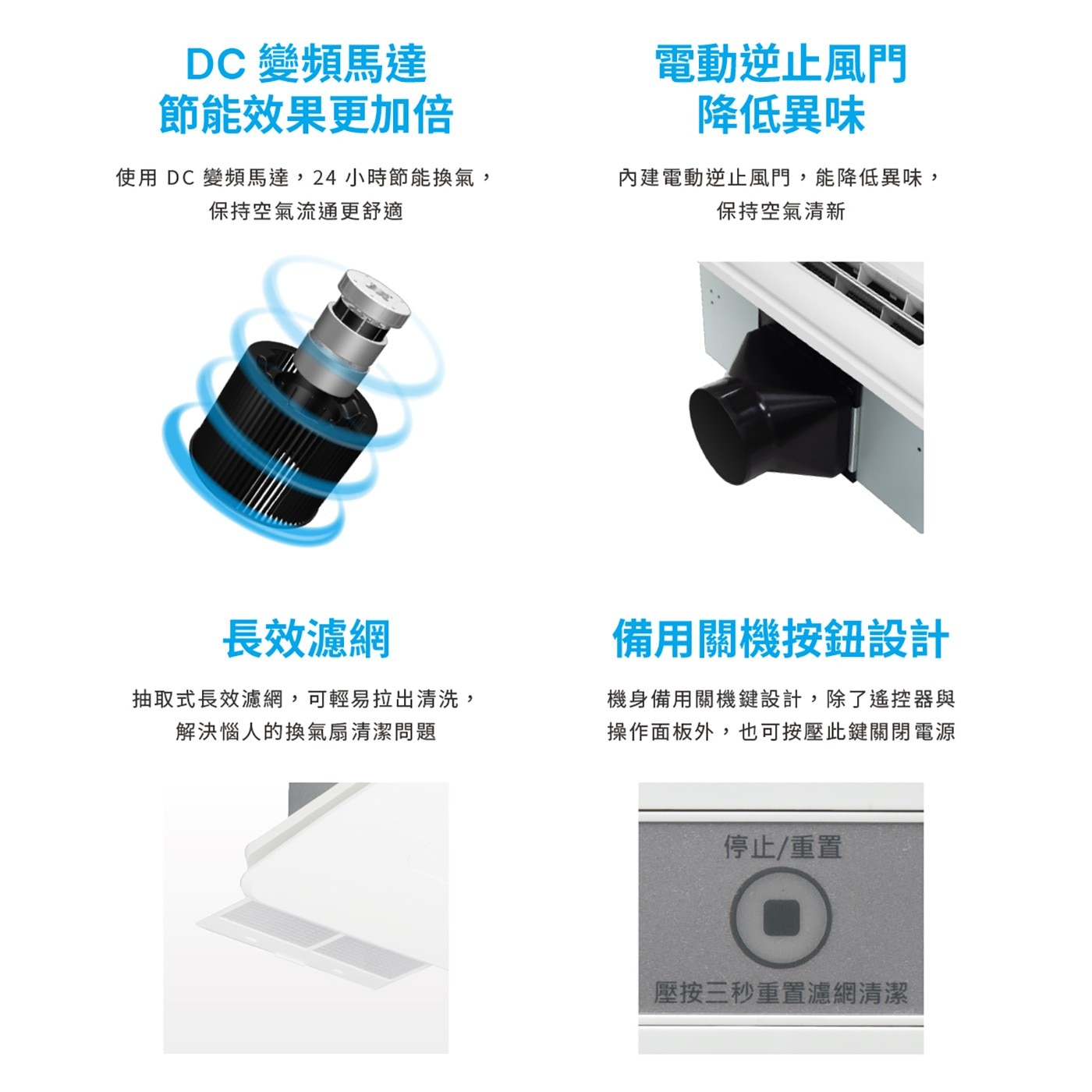 台達電子多功能循環涼暖風機豪型400系列(液晶線控) RAD40AT-D(110V) / RAD40BT-D(220V) 含基本安裝，暖房/涼風/乾燥/換氣/感應換氣/感應夜燈/定時/連續換氣，韻律風門，省電DC直流馬達，1600W/2000W PTC陶瓷加熱器。