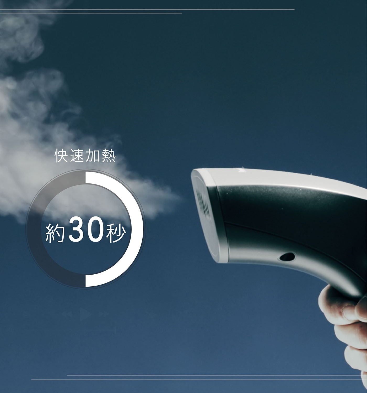 國際牌 手持式掛燙機 NI-GS410，1100瓦消耗功率，大容量蒸氣，強效除皺除槾，可除臭、除螨、花粉、衣物異味，160ml大水箱容量，握柄可站立。