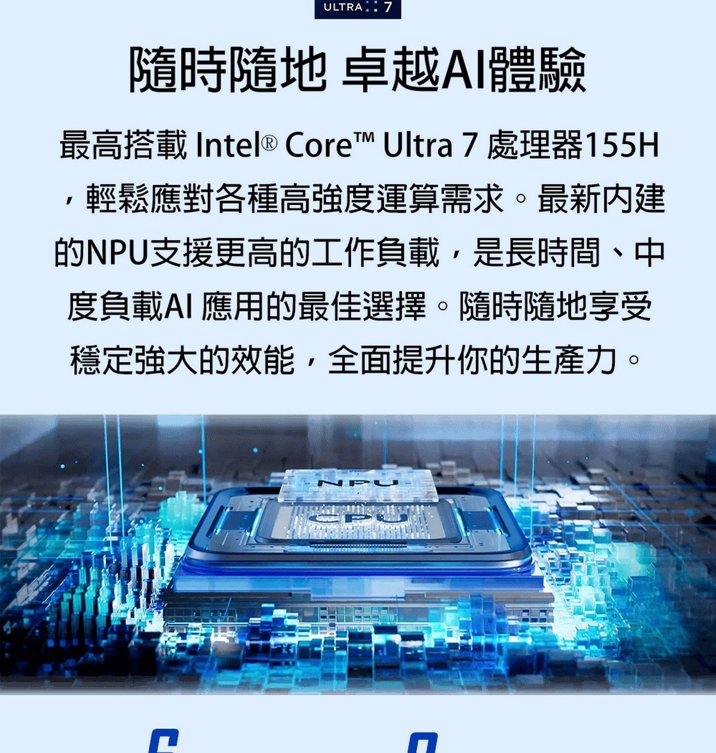 MSI Venture 15 AI 15.6吋 Copilot + PC AI 筆電 A1MG-008TW，處理器：Intel® Core™ Ultra 7 processor 155H，記憶體：DDR5 16GB(5600MHz)，硬碟：1TB NVMe PCIe Gen4  SSD ，顯示晶片：Intel® Arc Graphics。