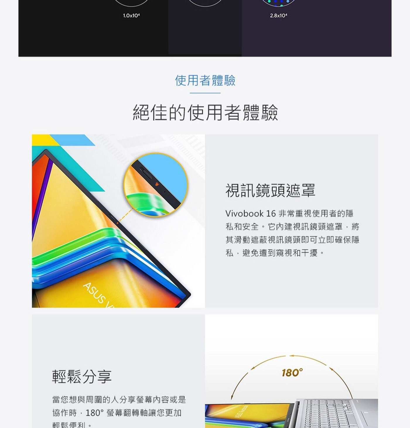 ASUS Vivobook 16 16吋 筆記型電腦 X1605VA-0401K1334U 其他特色：180度螢幕轉軸 / 視訊鏡頭遮罩 / 麥克風專屬功能鍵