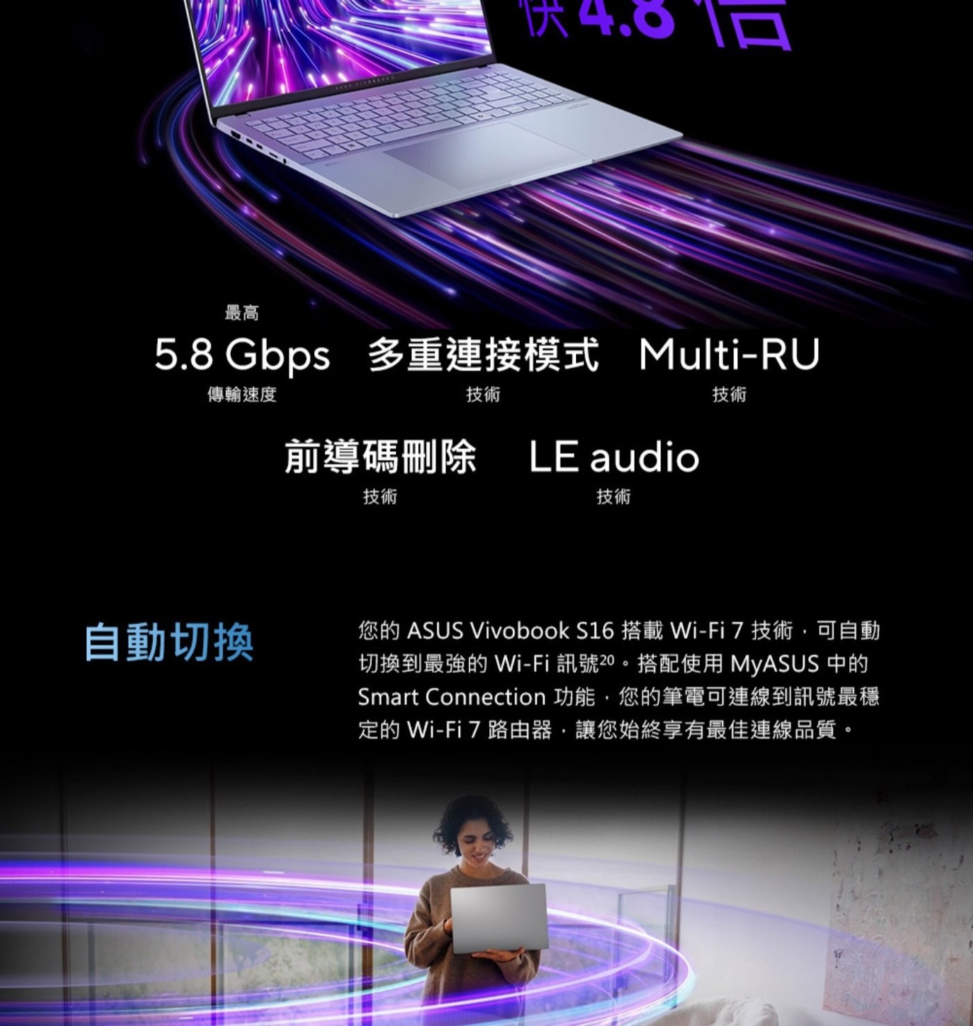 ASUS Vivobook S16 16吋 AI筆記型電腦 S5606CA-0108B225H Windows 11 Home