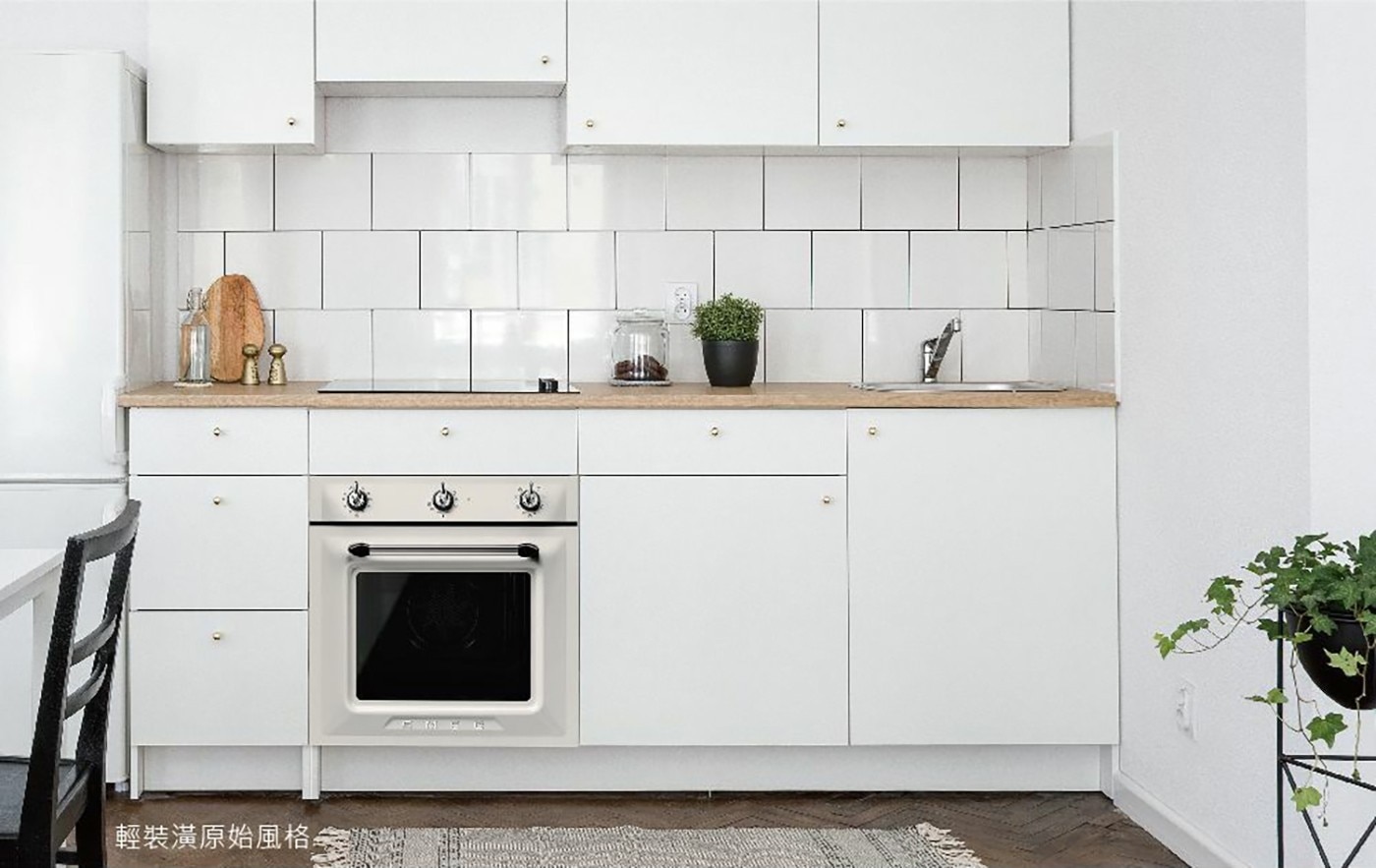 SMEG 高熱壓旋風烤箱 + SMEG 嵌入式洗碗機 組合三層強化隔熱玻璃。