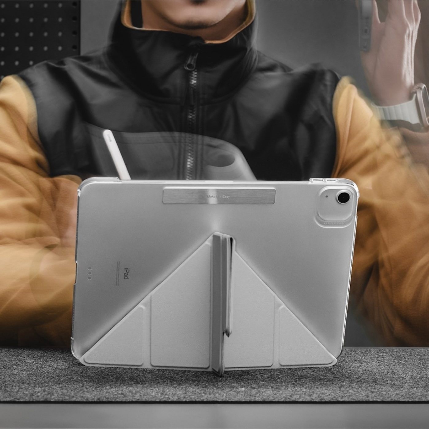 MAGEASY Facet 全方位支架透明背蓋保護套 iPad mini 7吋 2024/A17 Pro / iPad mini 6吋 2021