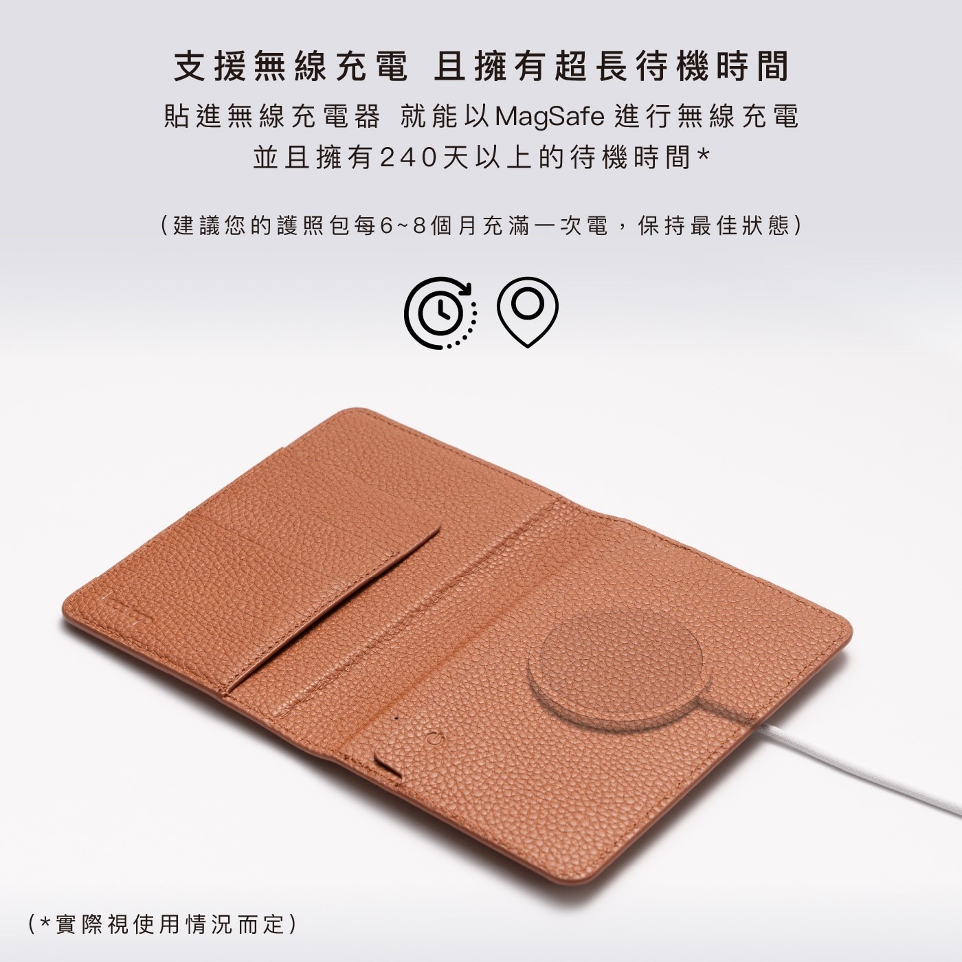 Looploop Tag 全球定位 防丟失護照包 PT-10，100% 皮革製成，果MFi認證產品，丟失，全球定位功能，蘋果Find My平台，OS設備自動推播訊息。