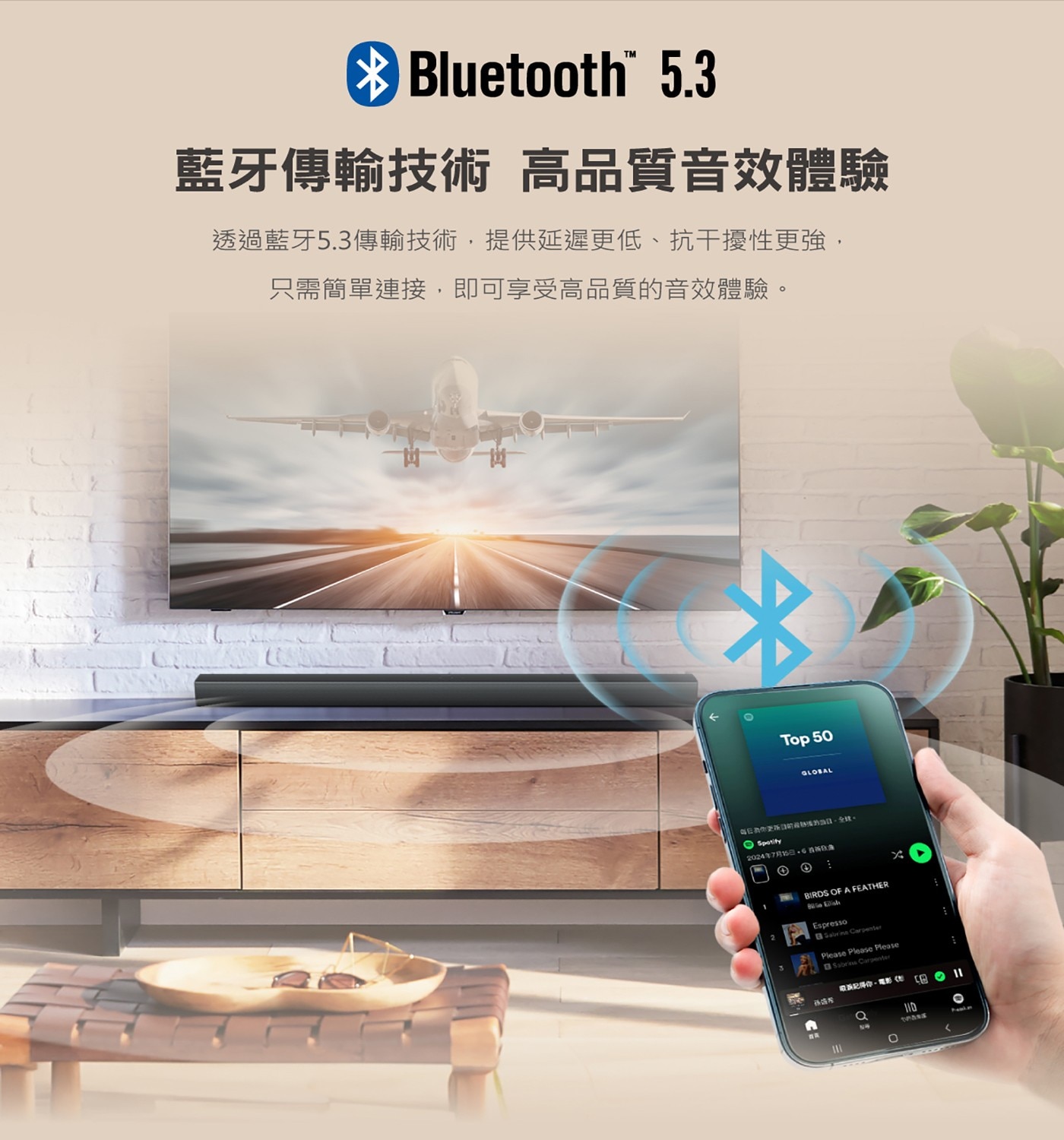 飛利浦 75吋 4K Google TV 顯示器聲霸組合13.USB x2/ 光纖輸出/ 藍牙 影音連接多元