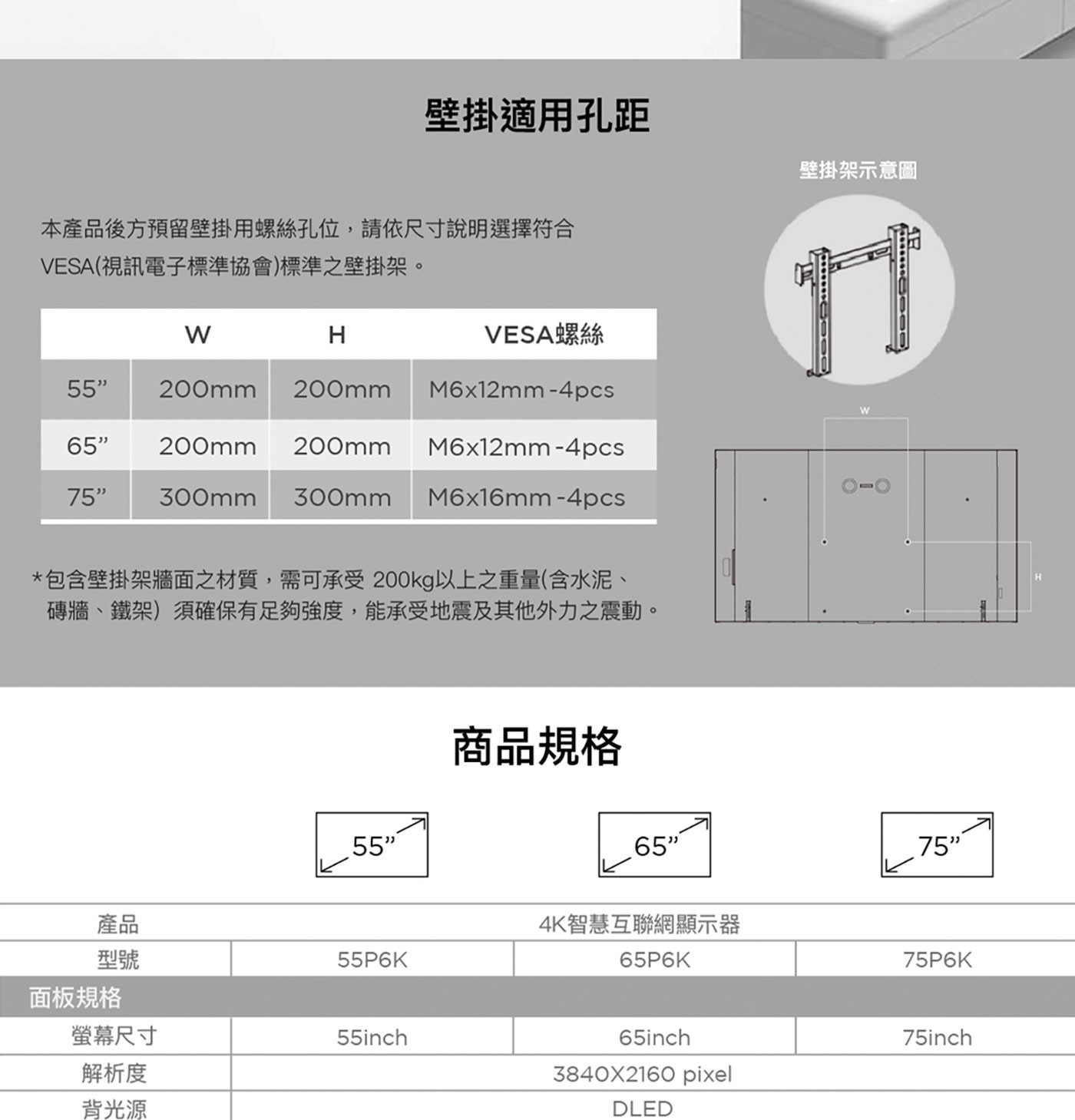 TCL 75吋 4K Google TV 量子智能液晶顯示器 不含視訊盒 75P6K