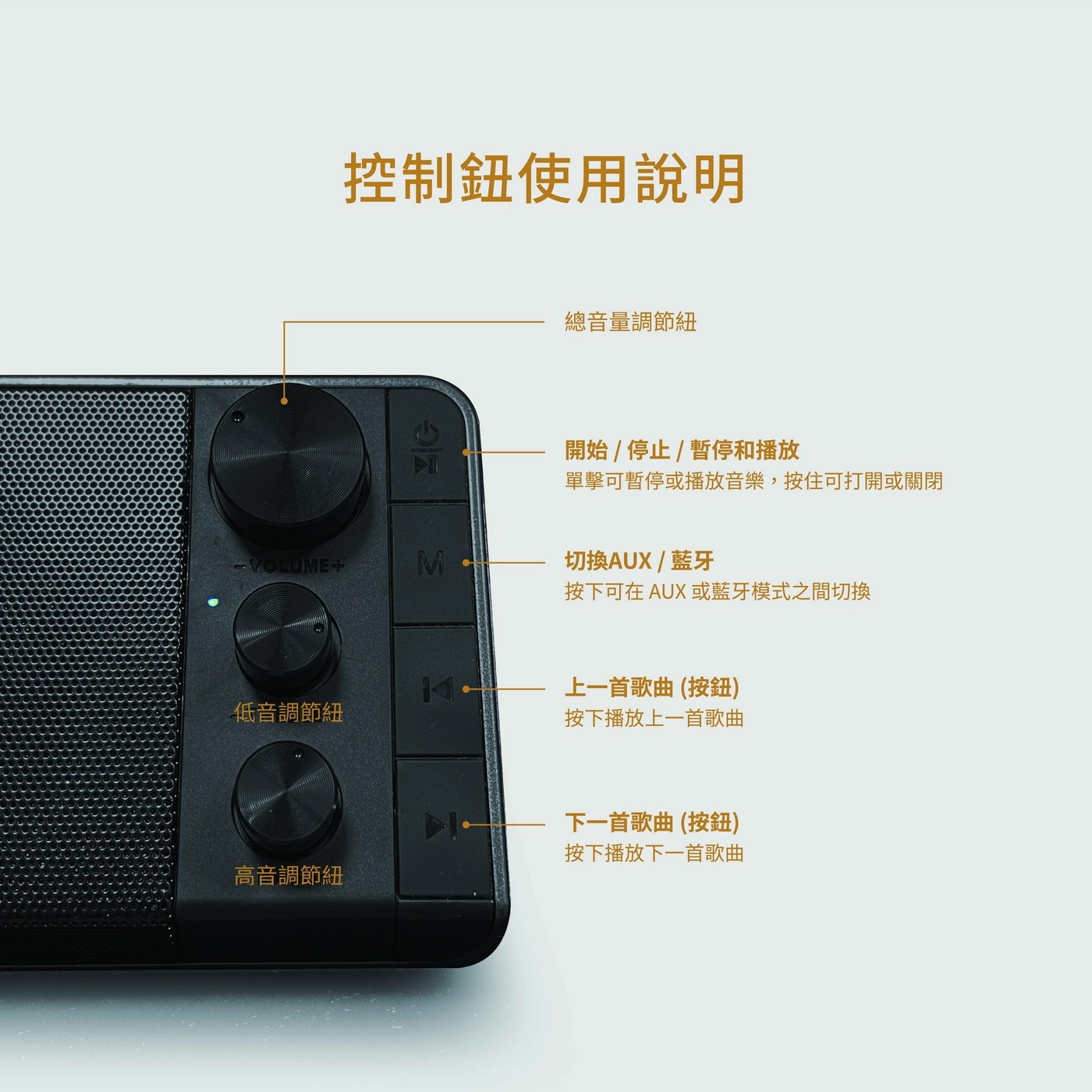 Soodatek 2.1聲道重低音多媒體藍牙喇叭，2.1聲道打造家庭小劇院，音質渾厚、磅礡環繞音效，3.5mm/藍牙5.0輕鬆連接，隨心撥放，簡易控制面板，依個人喜好調整。