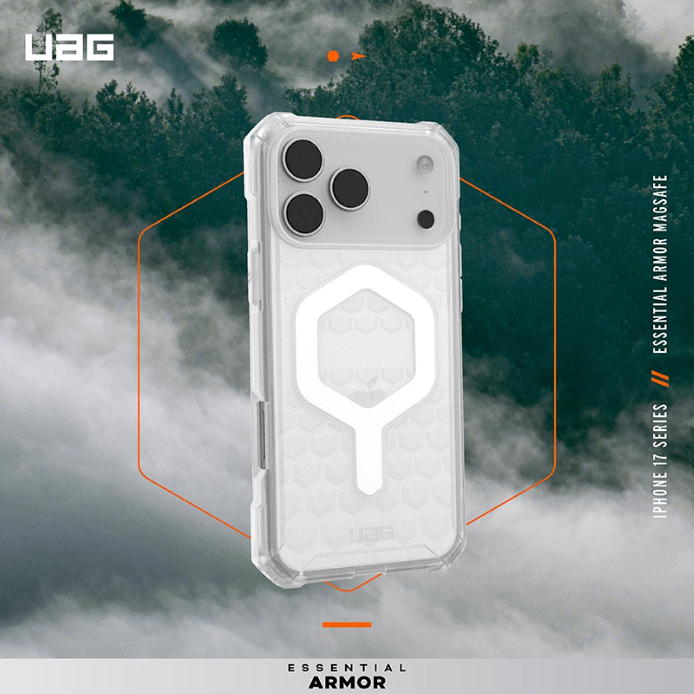 UAG iPhone 17 系列磁吸耐衝擊輕量保護殼配件組UAG 磁吸式輕量保護殼-透明