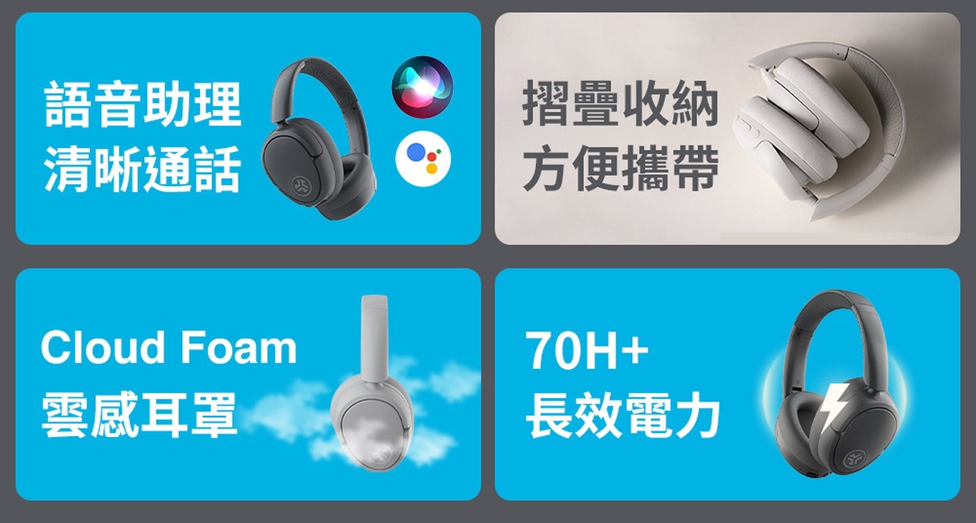 JLab Jbuds Lux ANC 降噪耳罩式藍牙耳機