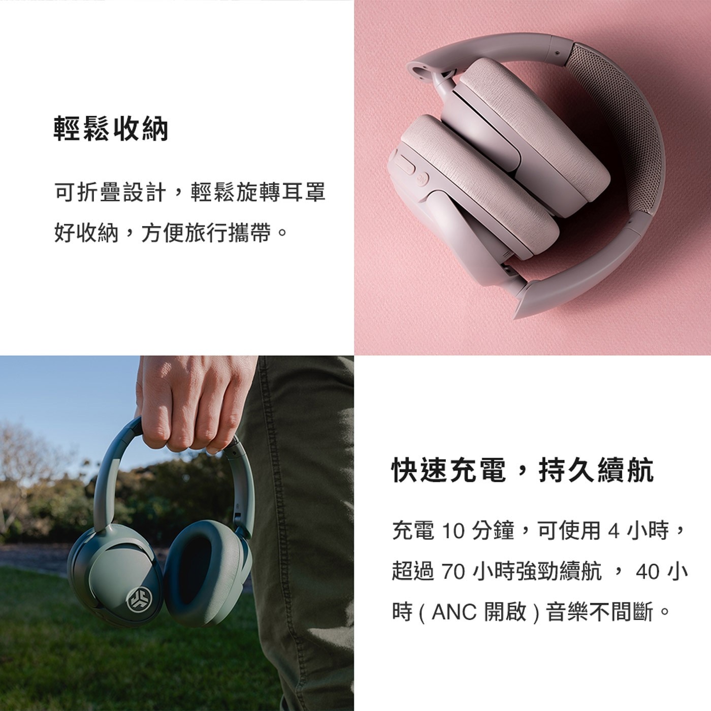 JLab Jbuds Lux ANC 降噪耳罩式藍牙耳機