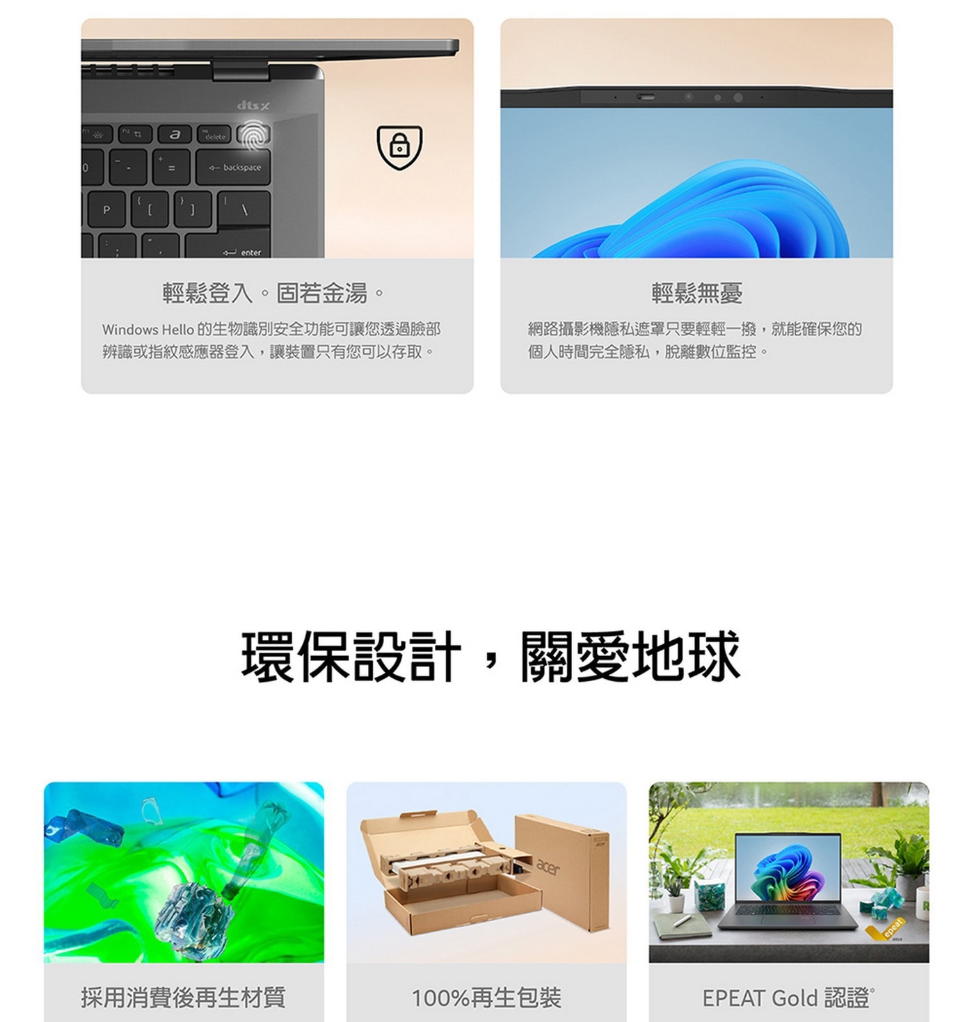 ACER 14.5 吋 AI 筆記型電腦