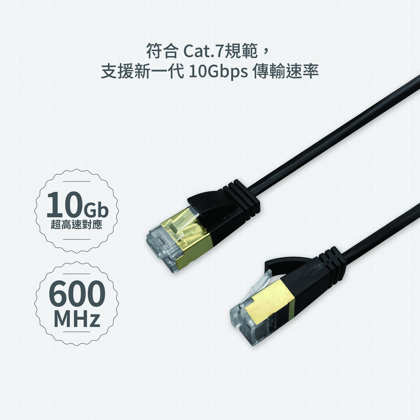 SOODATEK CAT.7 FFTP 雙屏蔽超高速網路線 10M