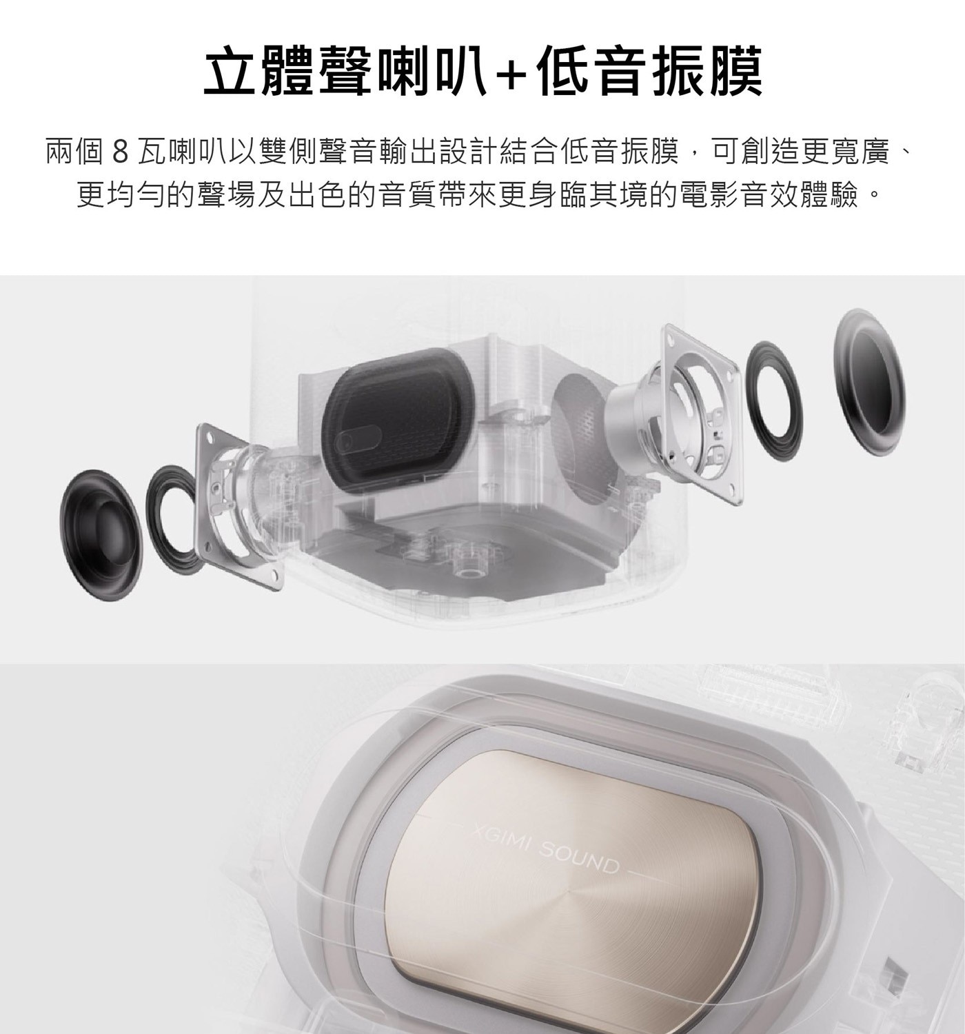 XGIMI MoGo 2 Pro(New) Google TV 智慧投影機2*8瓦喇叭 結合Dolby杜比音效，影音體驗強大生動
