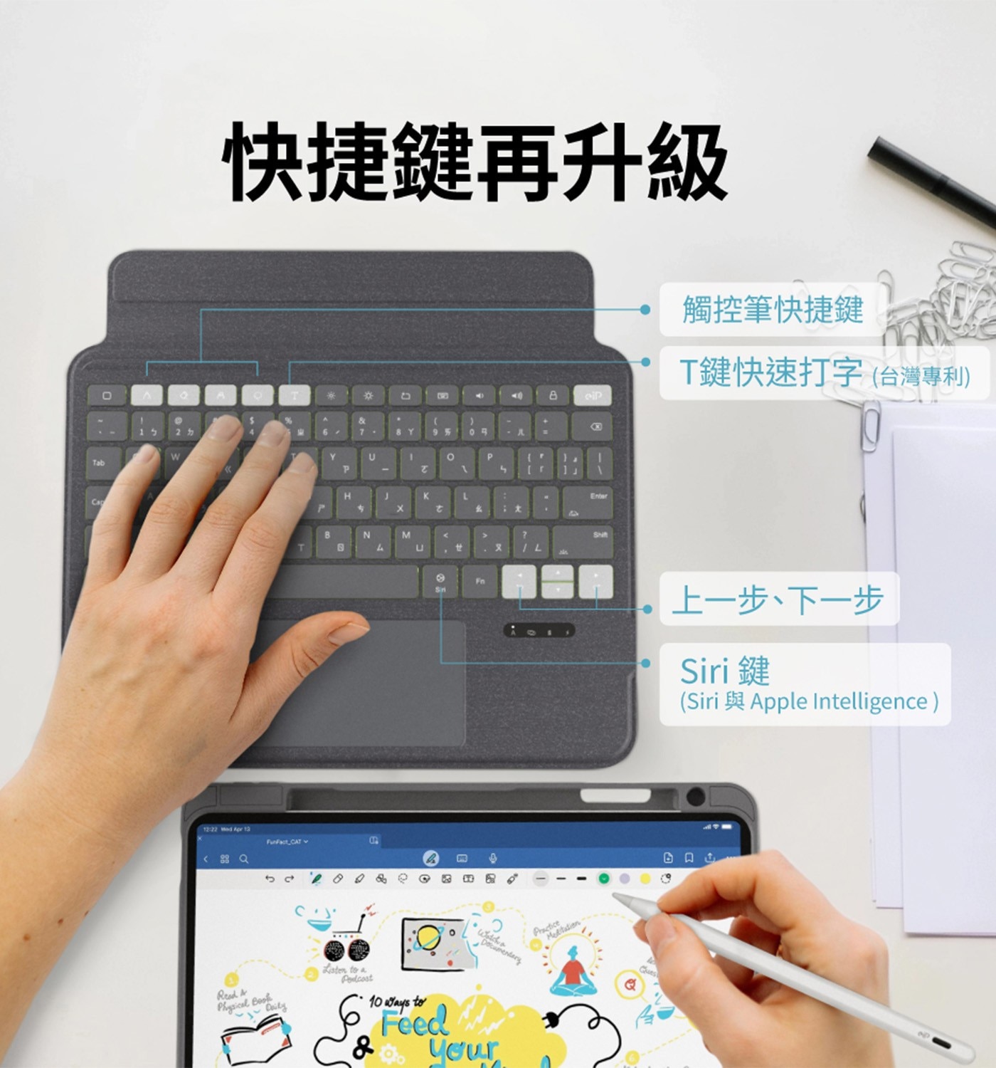 eiP Magnetix 可拆式鍵盤2代Air 13吋 (iPad Air m2/m3 13