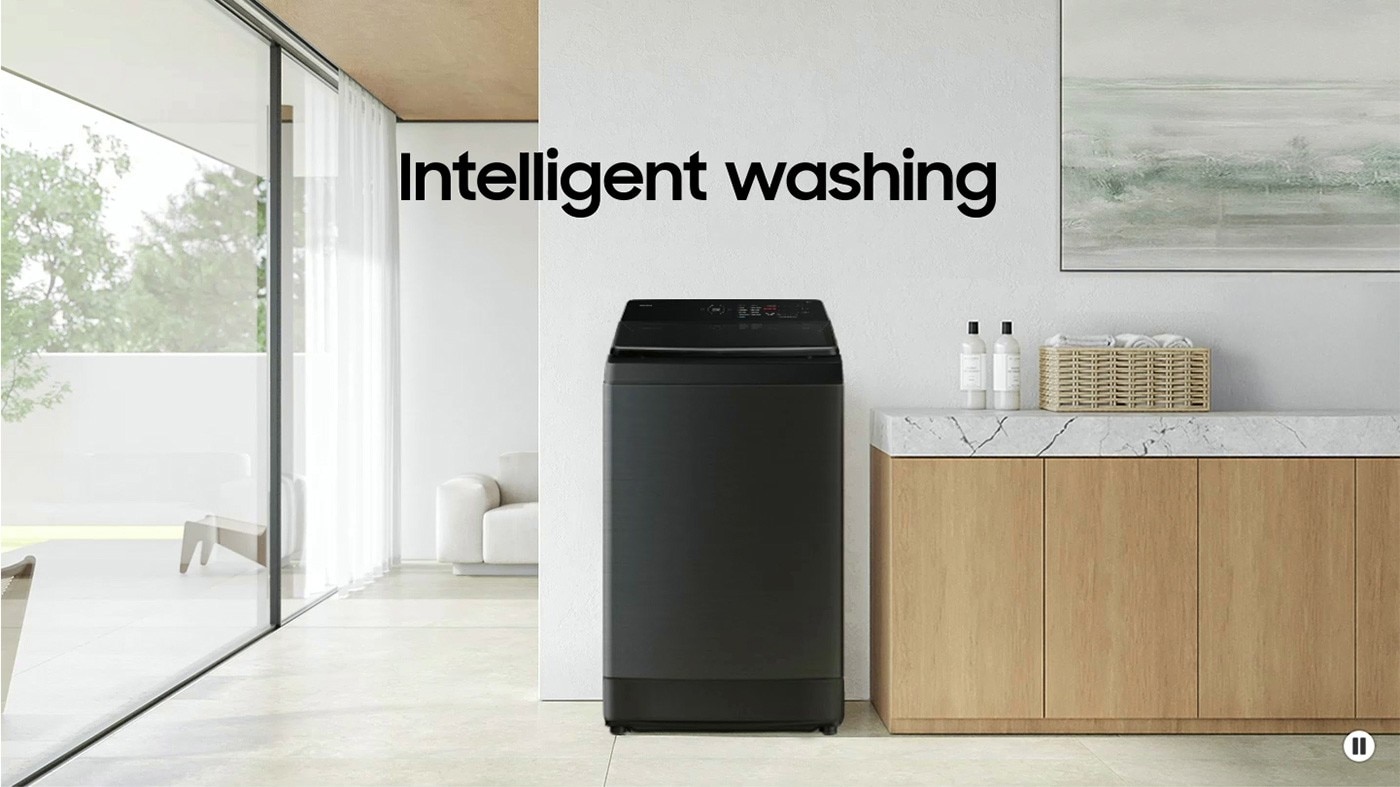 SAMSUNG 13公斤 AI 智慧控制直立洗衣機2. Speed Spray™噴射快洗幫助衣物浸潤，加速清洗髒污