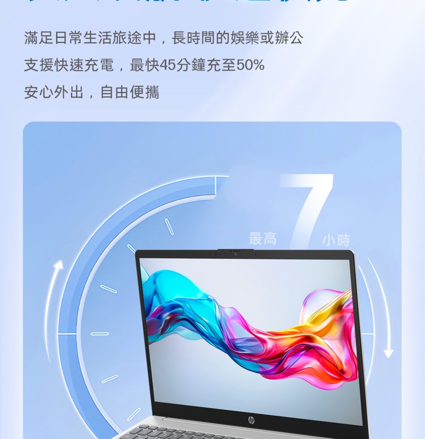 滿足日常生活旅途中,長時間的娛樂或辦公 支援快速充電,最快45分鐘充至50 安心外出,自由便攜