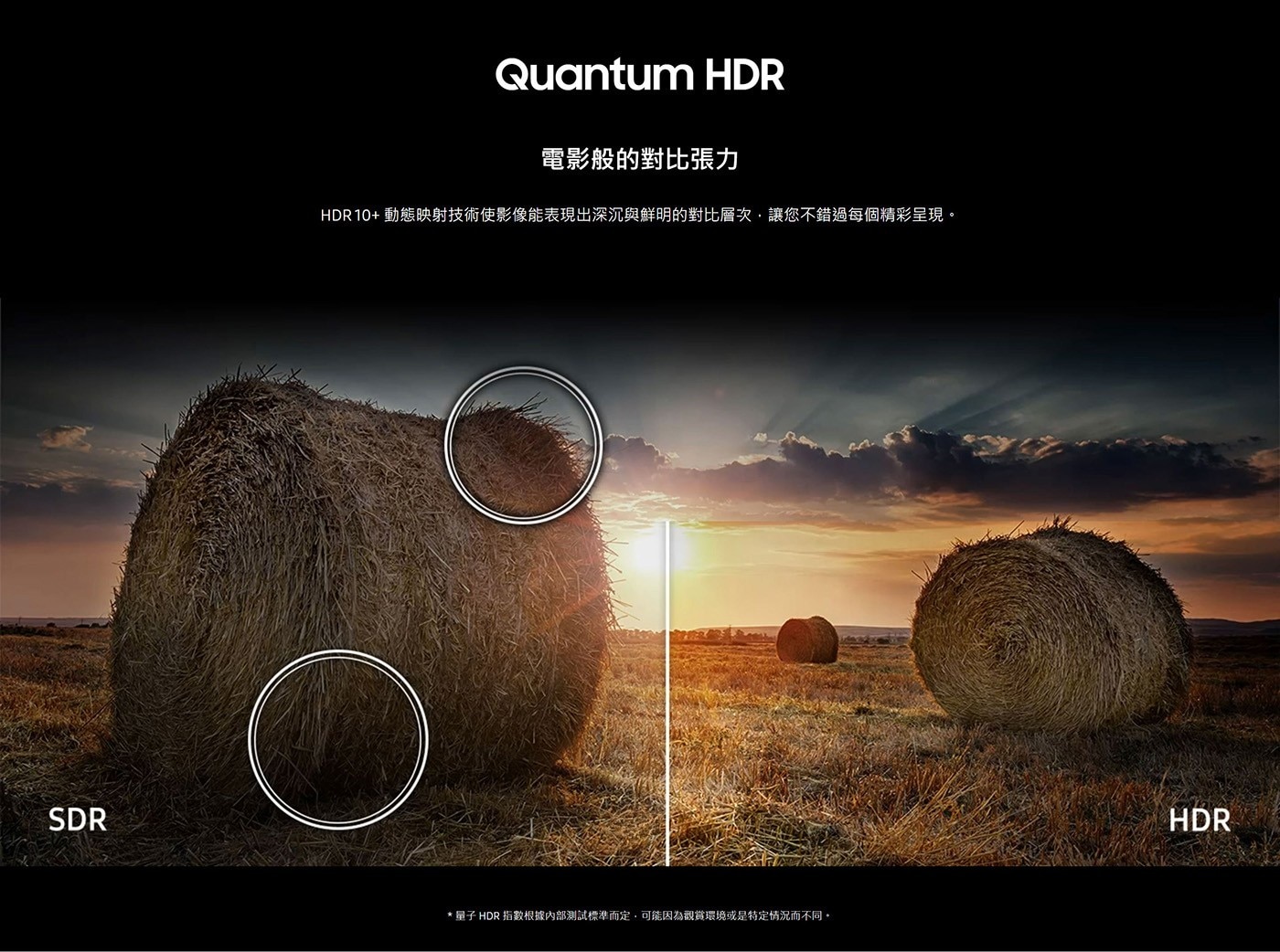Samsung 65 吋 QLED 4K AI 量子智慧顯示器 & Samsung 3.1聲道 兩件式家庭劇院含重低音6.立體景深強化技術: 自動偵測分析影像
