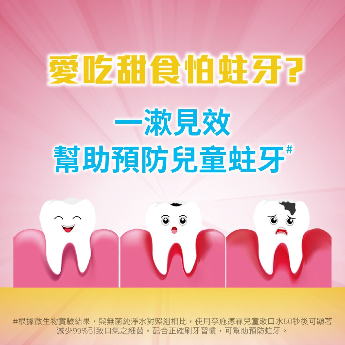 李施德霖兒童漱口水 莓果口味．去除口腔細菌