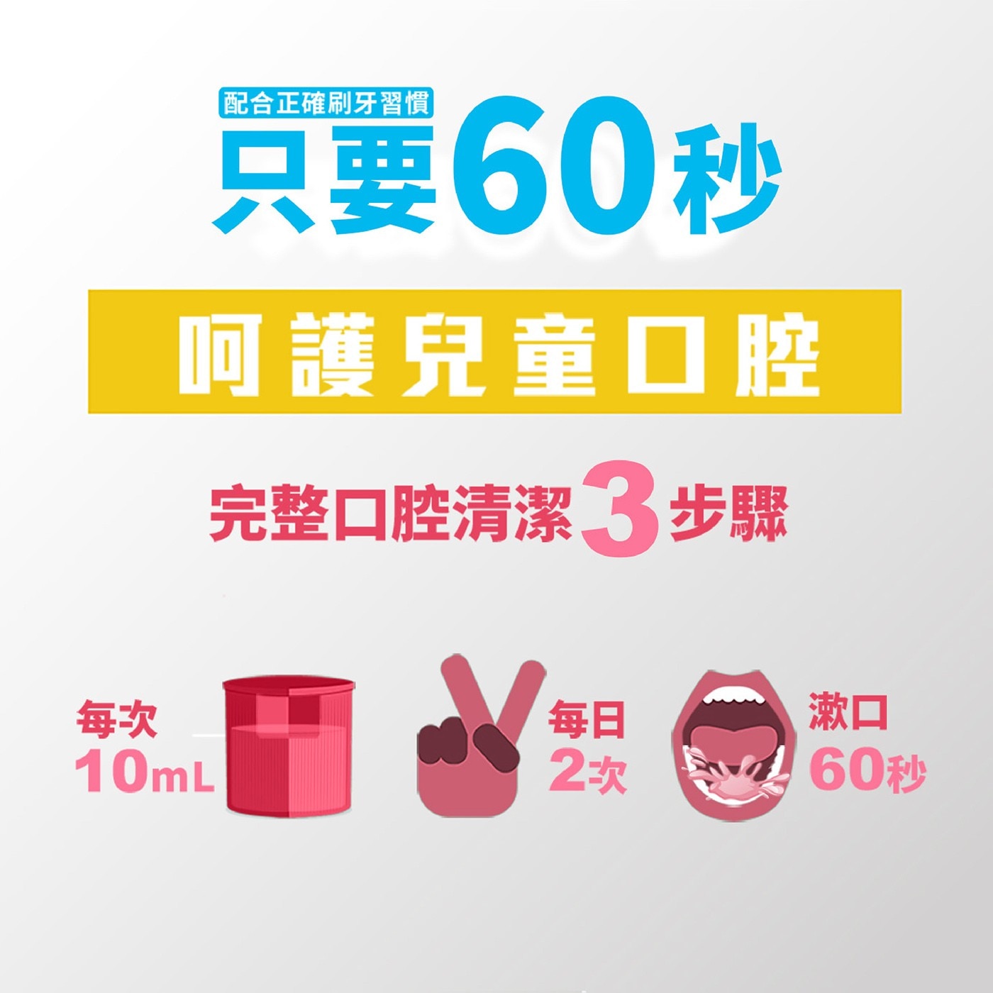 李施德霖兒童漱口水 莓果口味．口感溫和