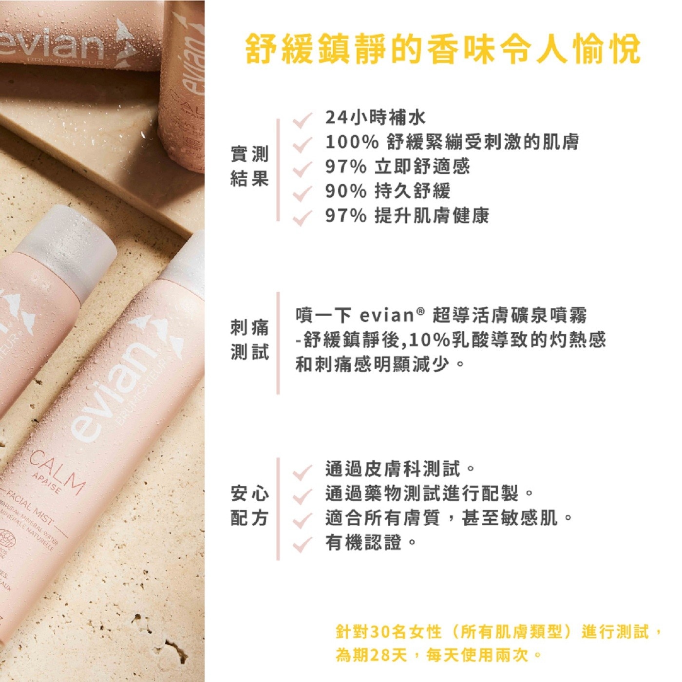 evian 超導活膚礦泉舒緩鎮靜噴霧 100毫升 X 2入 舒緩肌膚的不適感和緊繃感