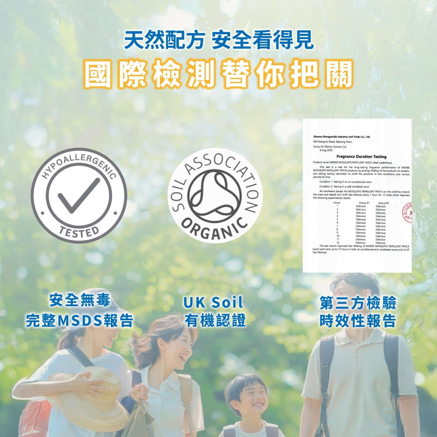 天然配方 安全看得見 國際檢測替你把關