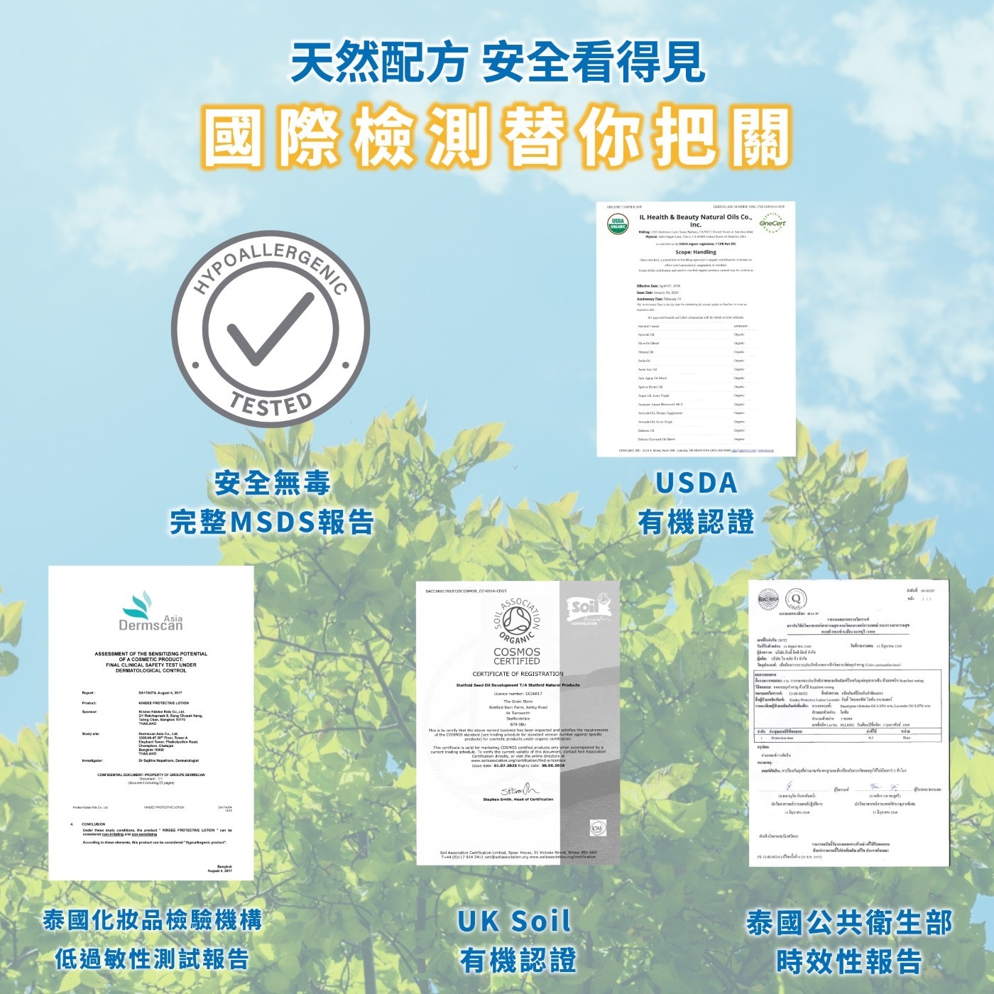 天然配方 安全看得見 國際檢測替你把關