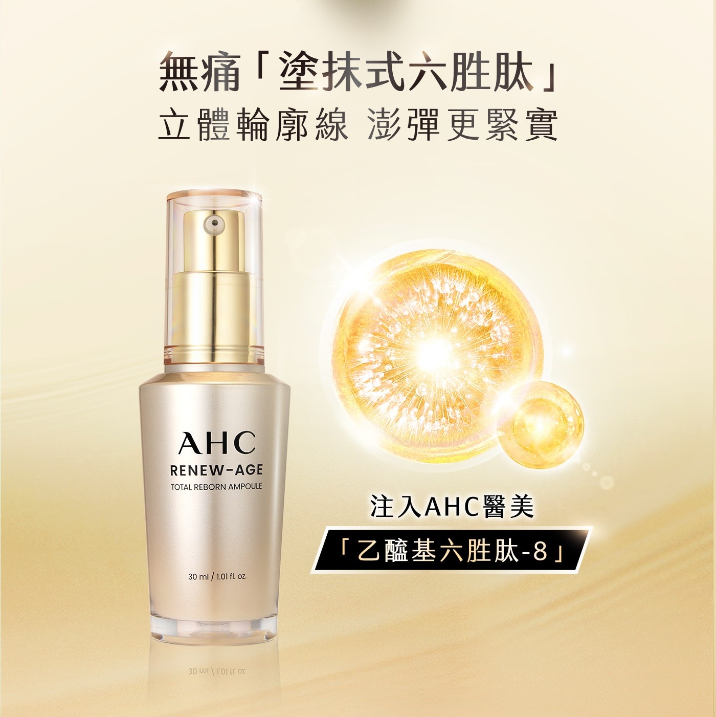 無痛「塗抹式六胜肽」立體輪廓線澎彈更緊實