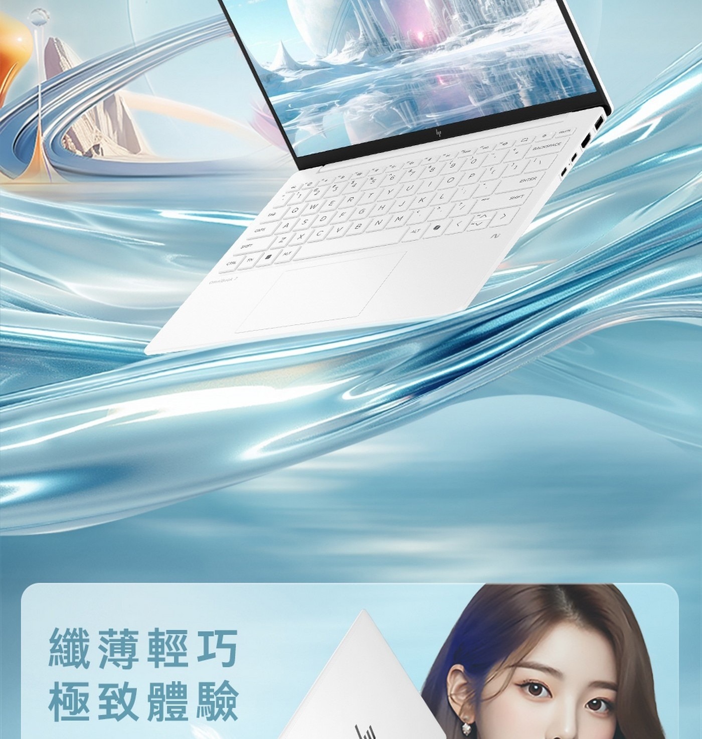 HP OmniBook 7 AeroNGAI 13.3吋 Copilot+ PC 筆記型電腦 13-bg1066AU 記憶體：16 GB LPDDR5x 7500 (無法擴充)