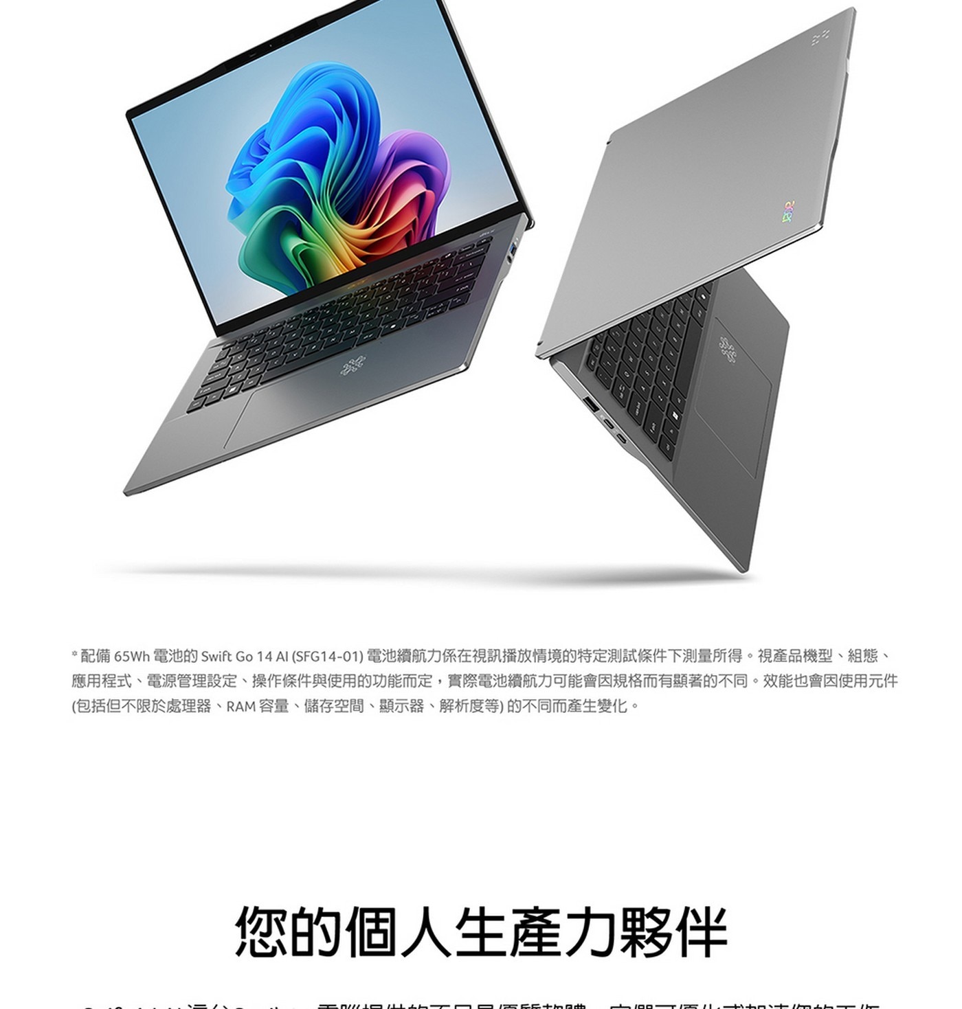 ACER Swift Go 14.5吋 AI筆記型電腦 SFG14-01-X30DIPS Level