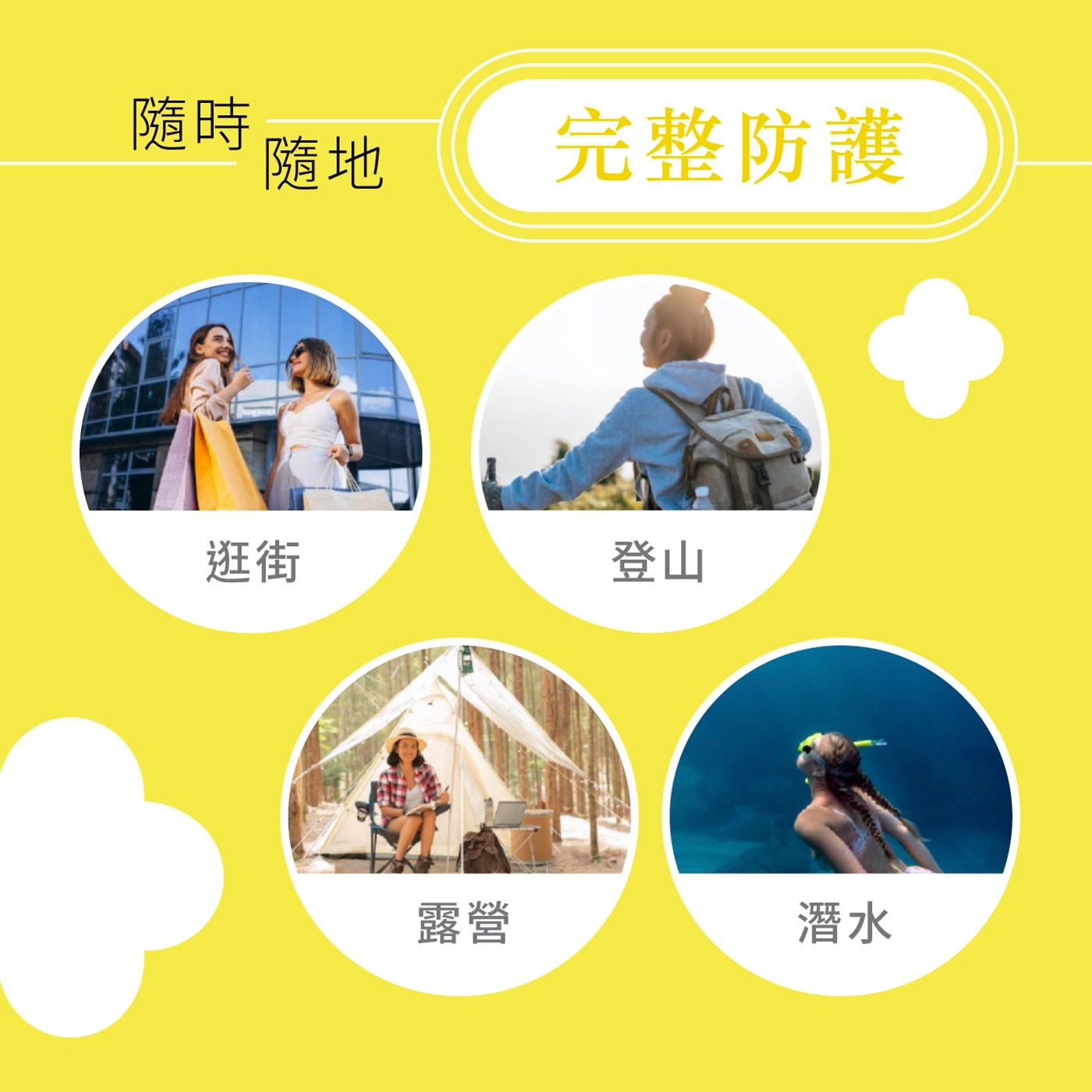 隨時 隨地 完整防護 逛街 登山 露營 潛水