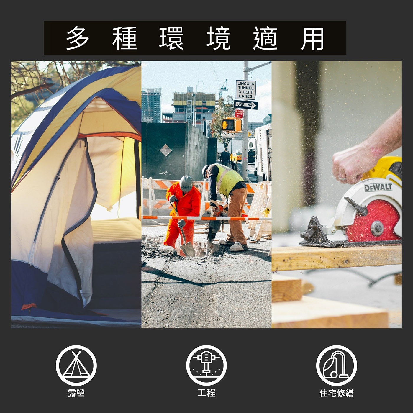 多種環境適用 LINCOLN TUNNEL 3 LEFT LANES ONE WAY MPH