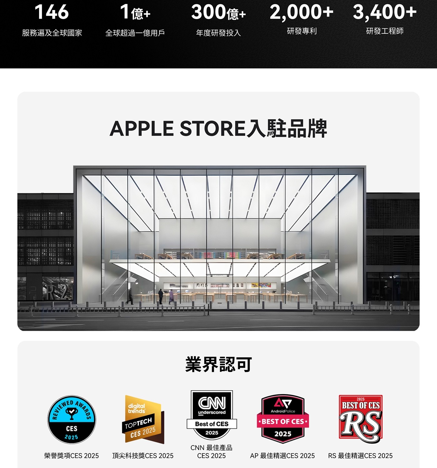 APPLE STORE入駐品牌 業界認可