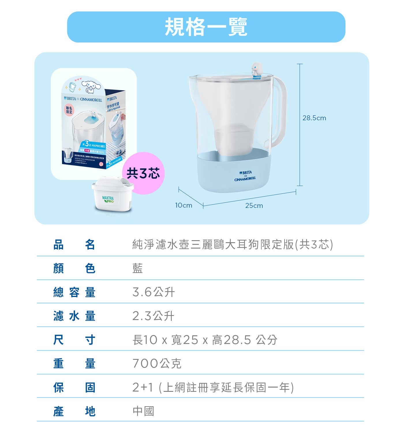 333 BRITA CINNAMOROLL BRITA 聯名 限定 好水好可爱 5 MXPRO