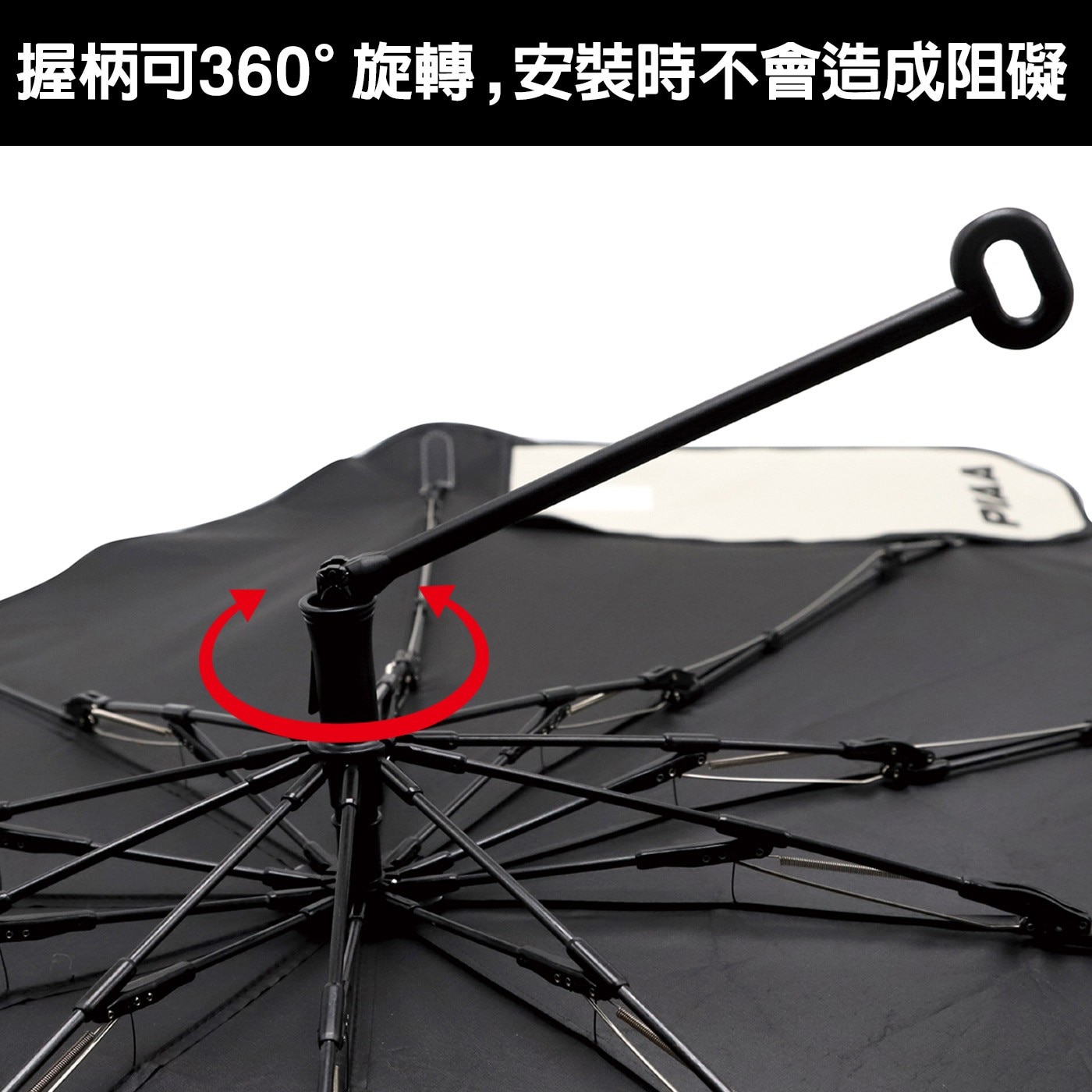 握柄可360°旋轉,安裝時不會造成阻礙 PIAA