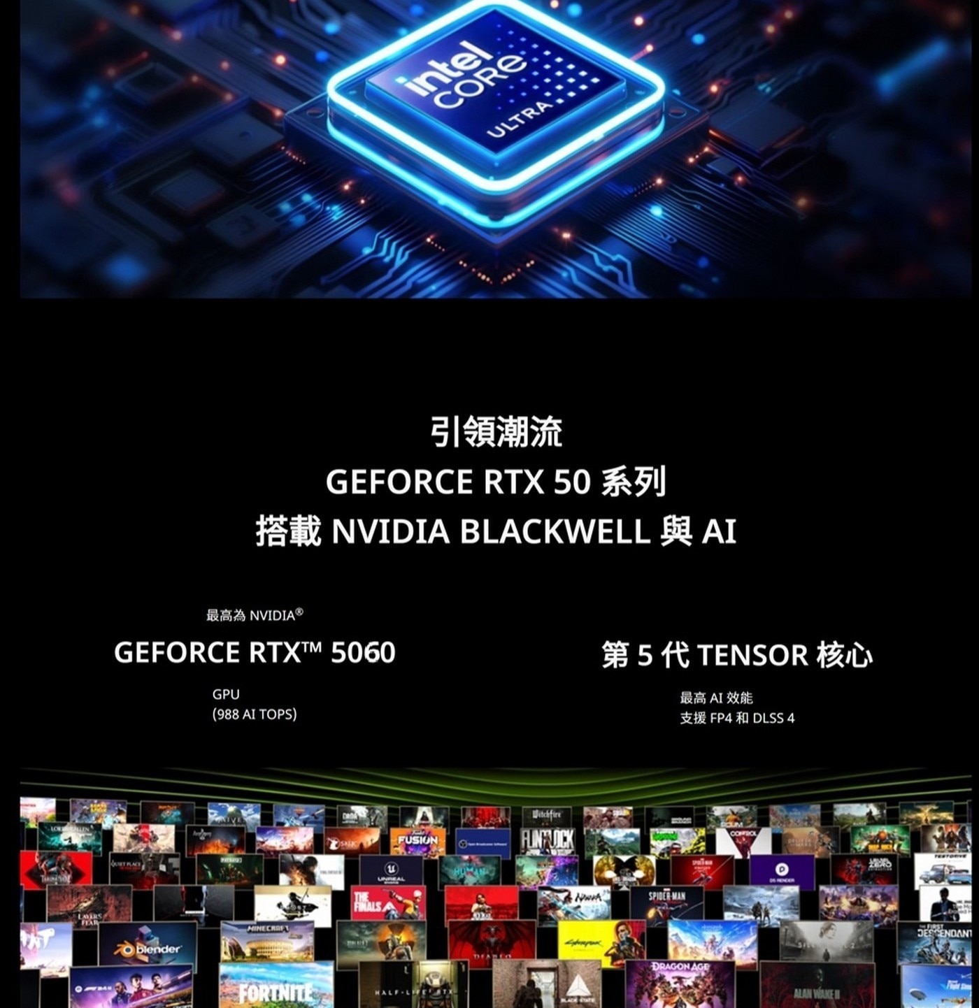 引領潮流 GEFORCE RTX 50 系列 搭載 NVIDIA BLACKWELL 與 AI