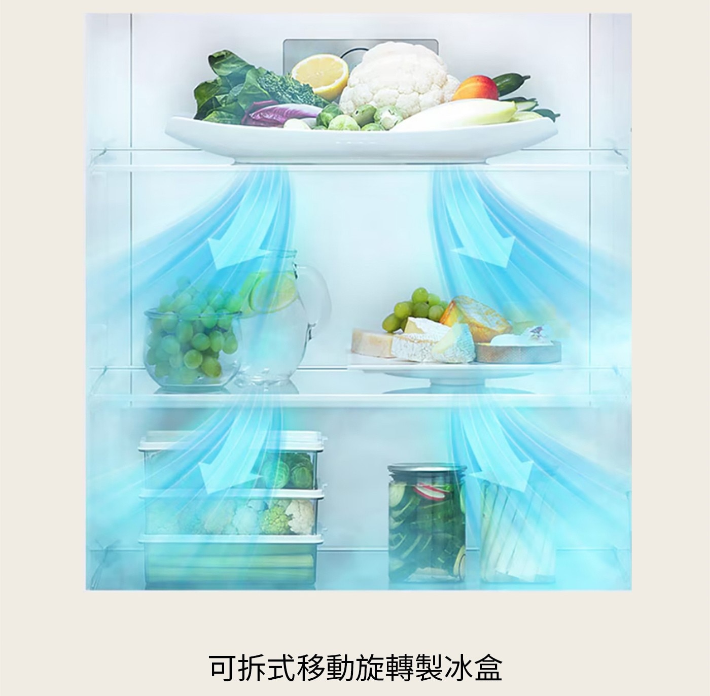 可拆式移動旋轉製冰盒