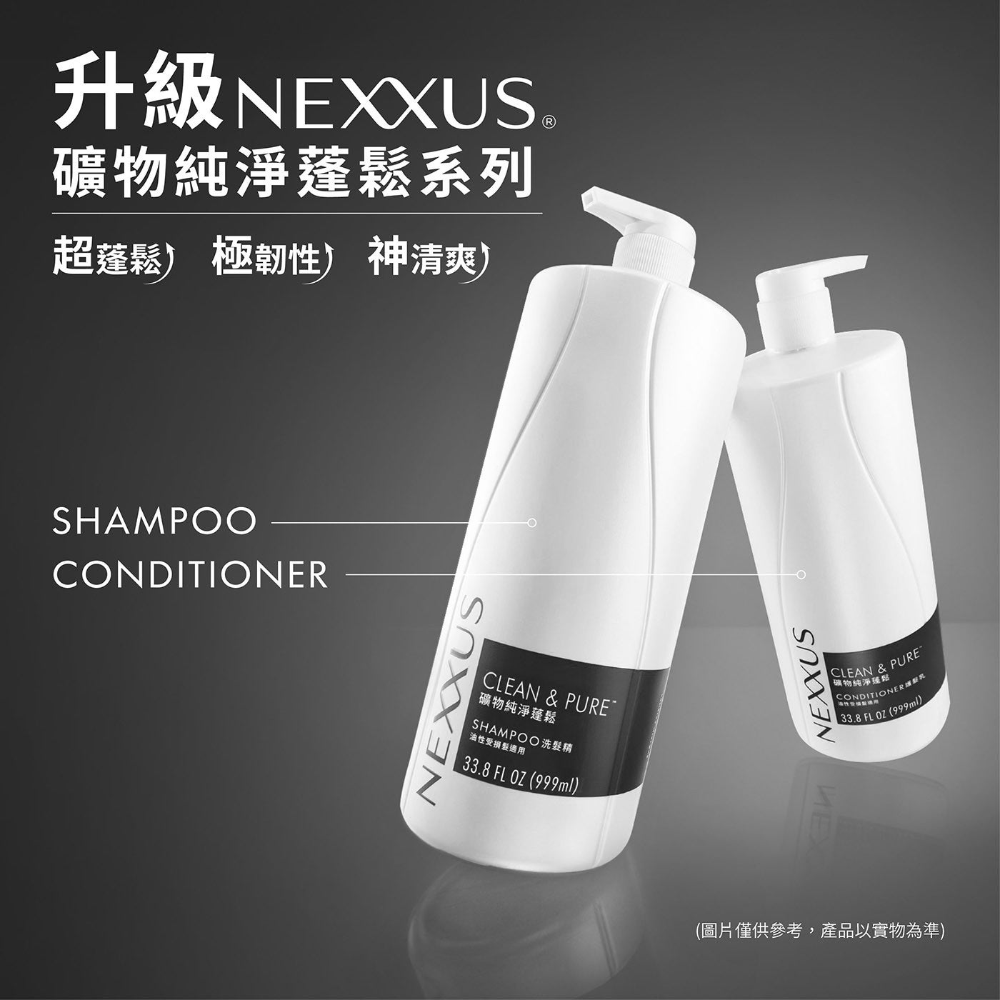 升級NEXXUS 礦物純淨蓬鬆系列 超蓬鬆 極韌性 神清爽 SHAMPOO CONDITIONER NEXXUS CLEAN 礦物純淨蓬鬆 SHAMPOO洗髮精 油性受損髮適用 FL OZ...
