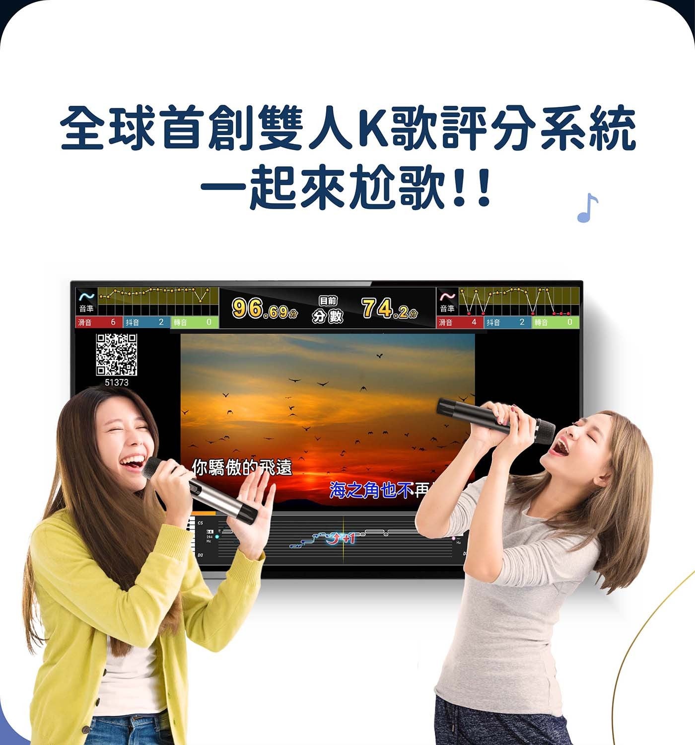 全球首創雙人K歌評分系統 1起來尬歌