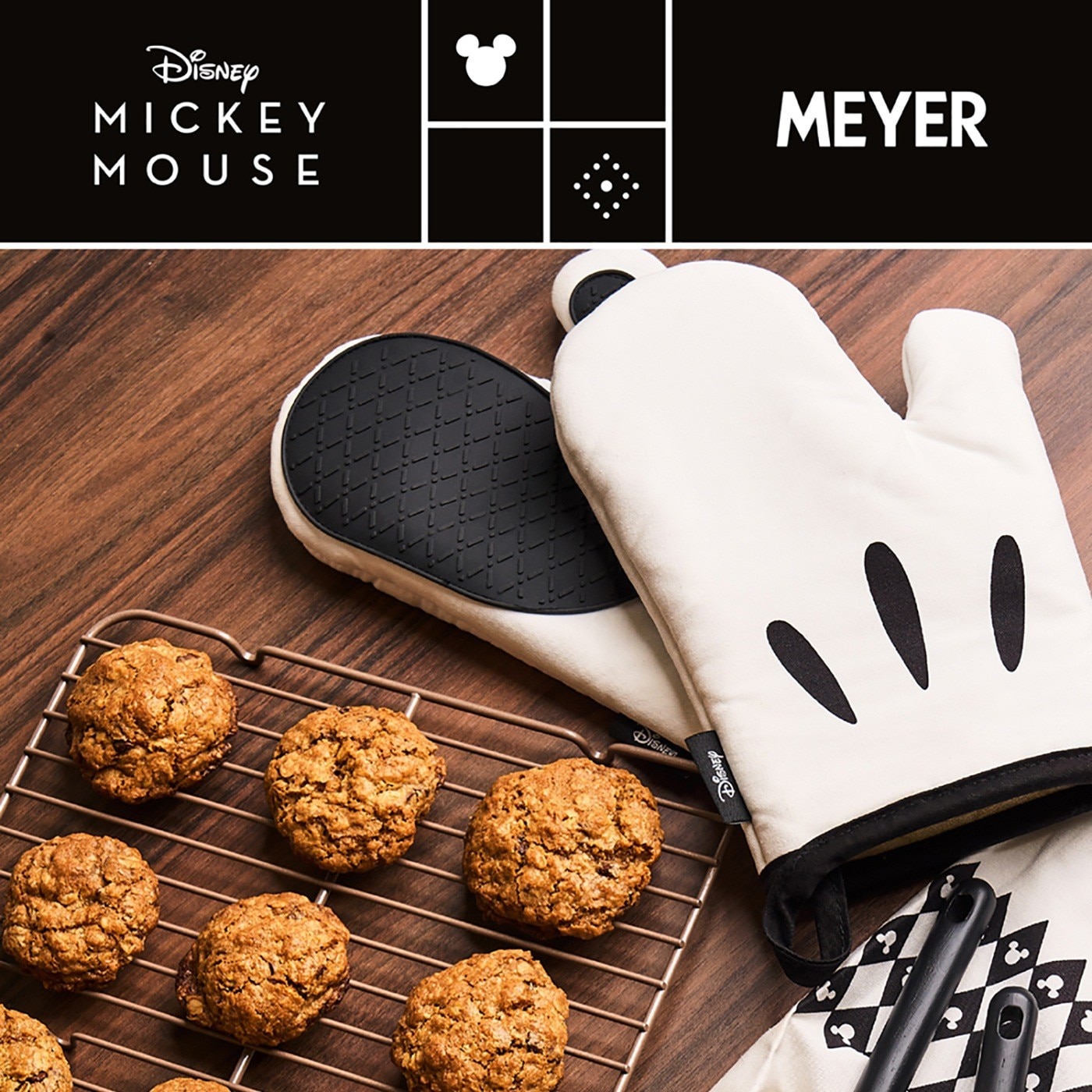 美亞 迪士尼經典隔熱手套組 18 cm X 26 cm X 15 cm 黑