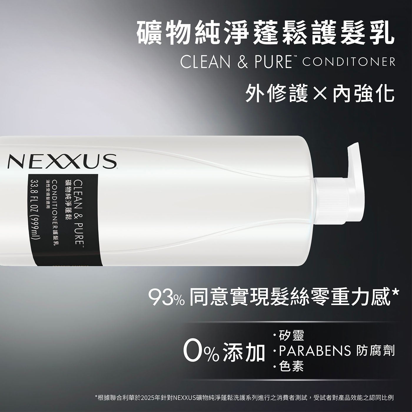 礦物純淨蓬鬆護髮乳 CLEAN PURETM CONDITONER 外修護內強化 NEXXUS 礦物純淨蓬鬆 CONDITIONER護髮乳 油性受損髮適用 FL OZ 999ml...