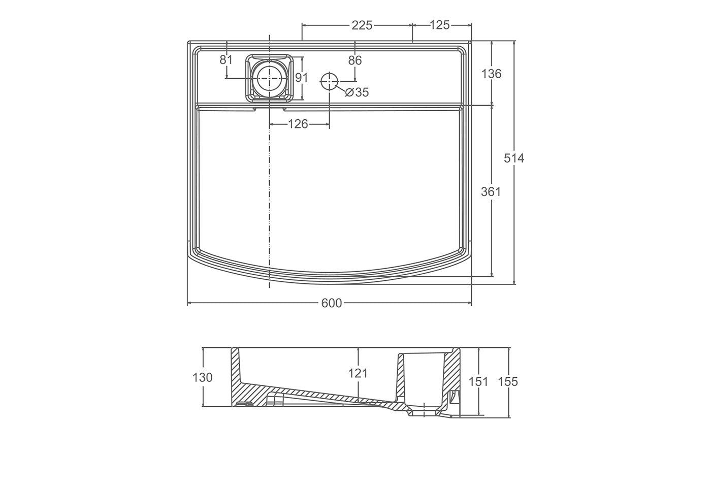 Kohler Flexispace 60公分 浴室收納櫃組 淺木色 (含面盆+浴櫃+櫃腳)