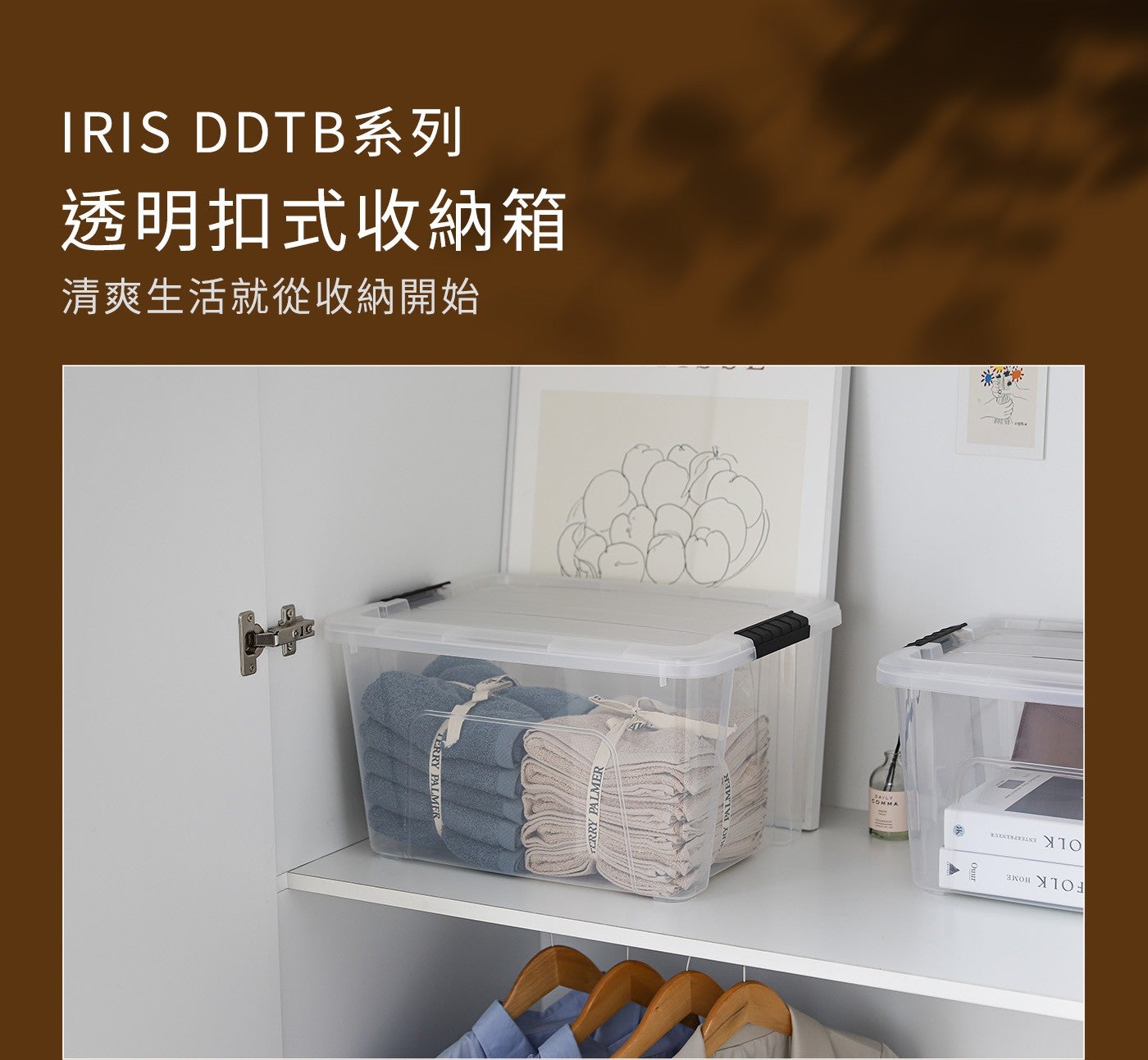 IRIS DDTB系列透明扣式收納箱清爽生活就從收納開始